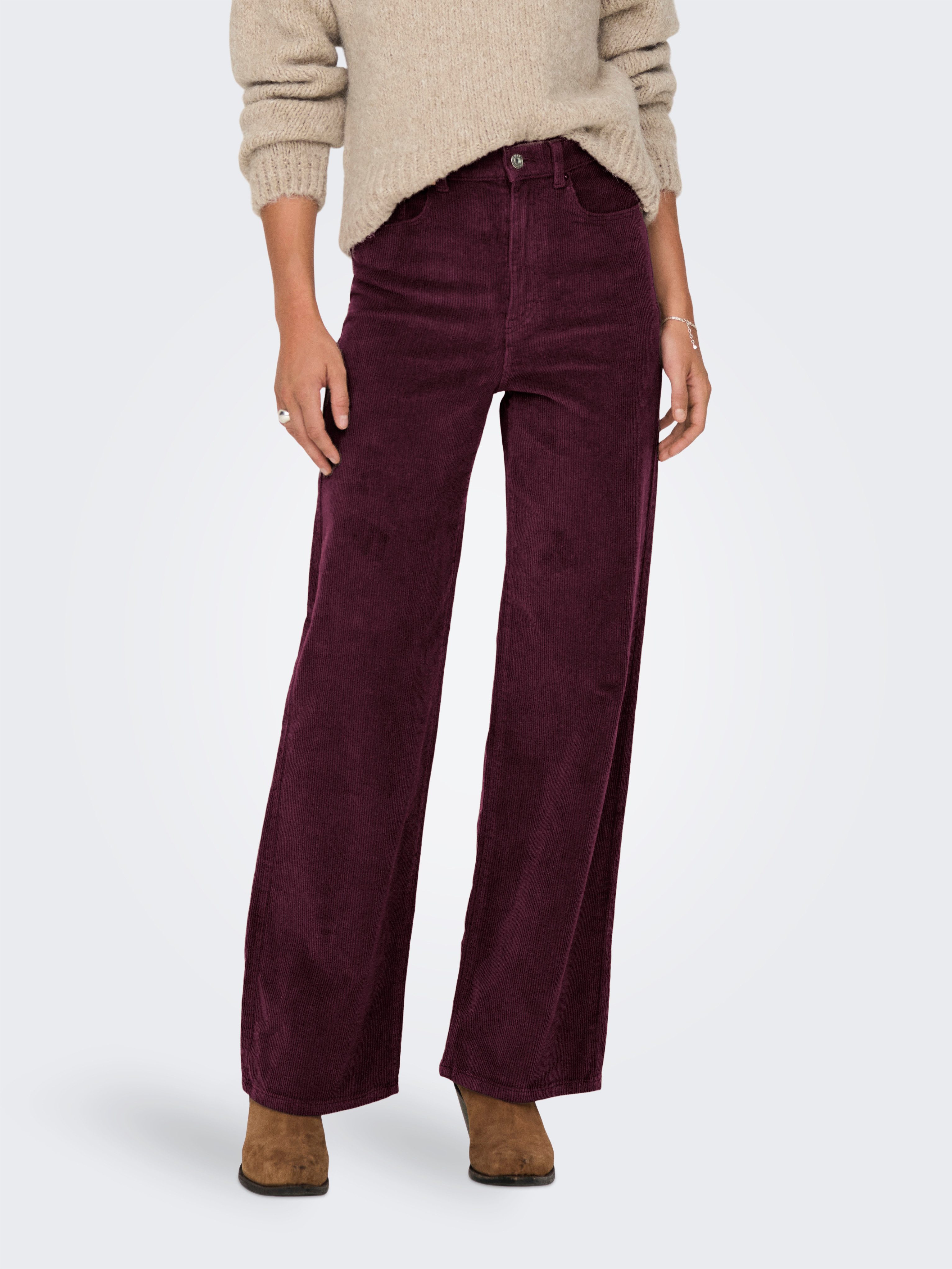 ONLY Cordhose ONLHOPE GLOBAL HW WIDE CORD PNT NOOS Baumwollmischung