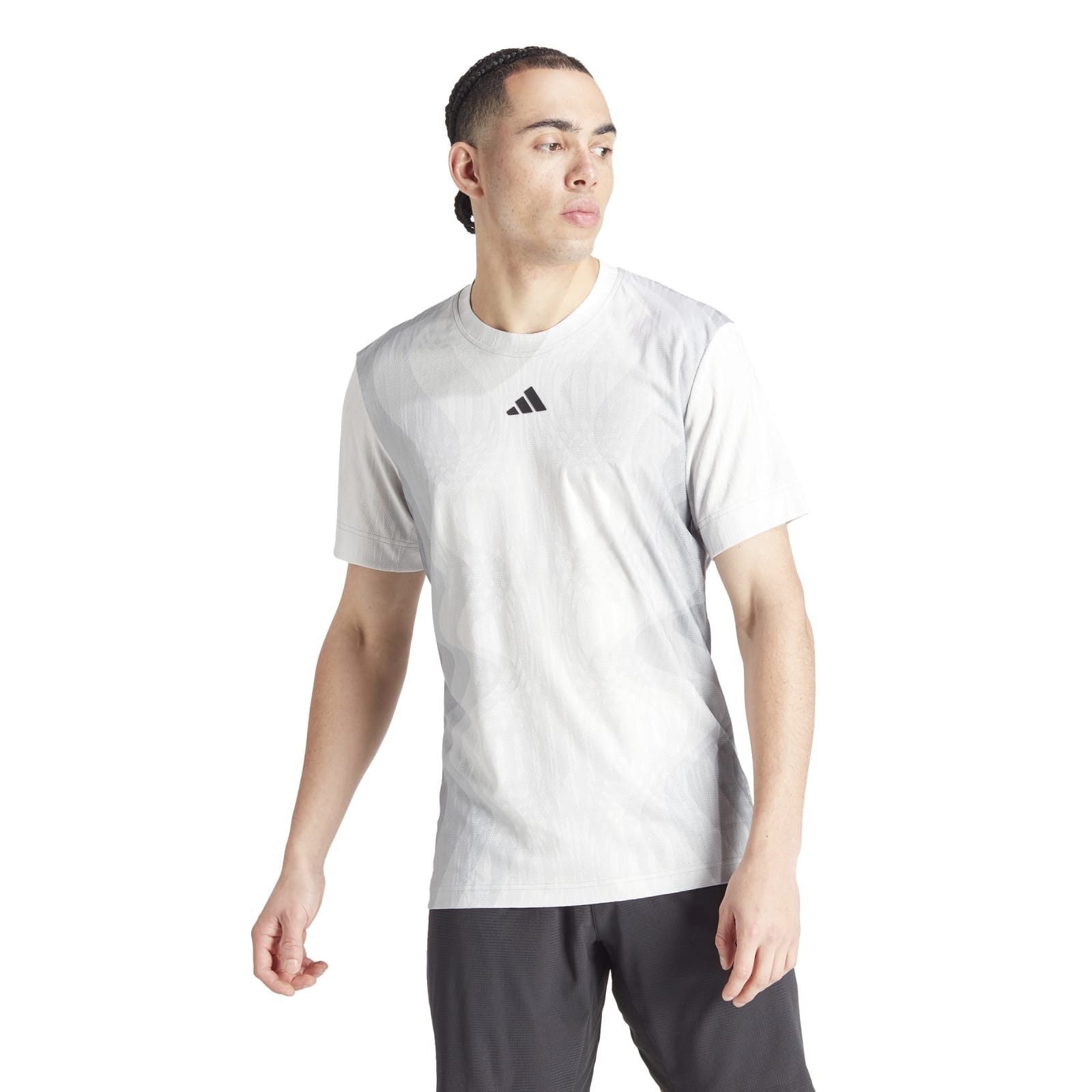 adidas Performance T-Shirt Melbourne Airchill Pro Freelift Heat.Rdy 2024 grau/weiss Herren