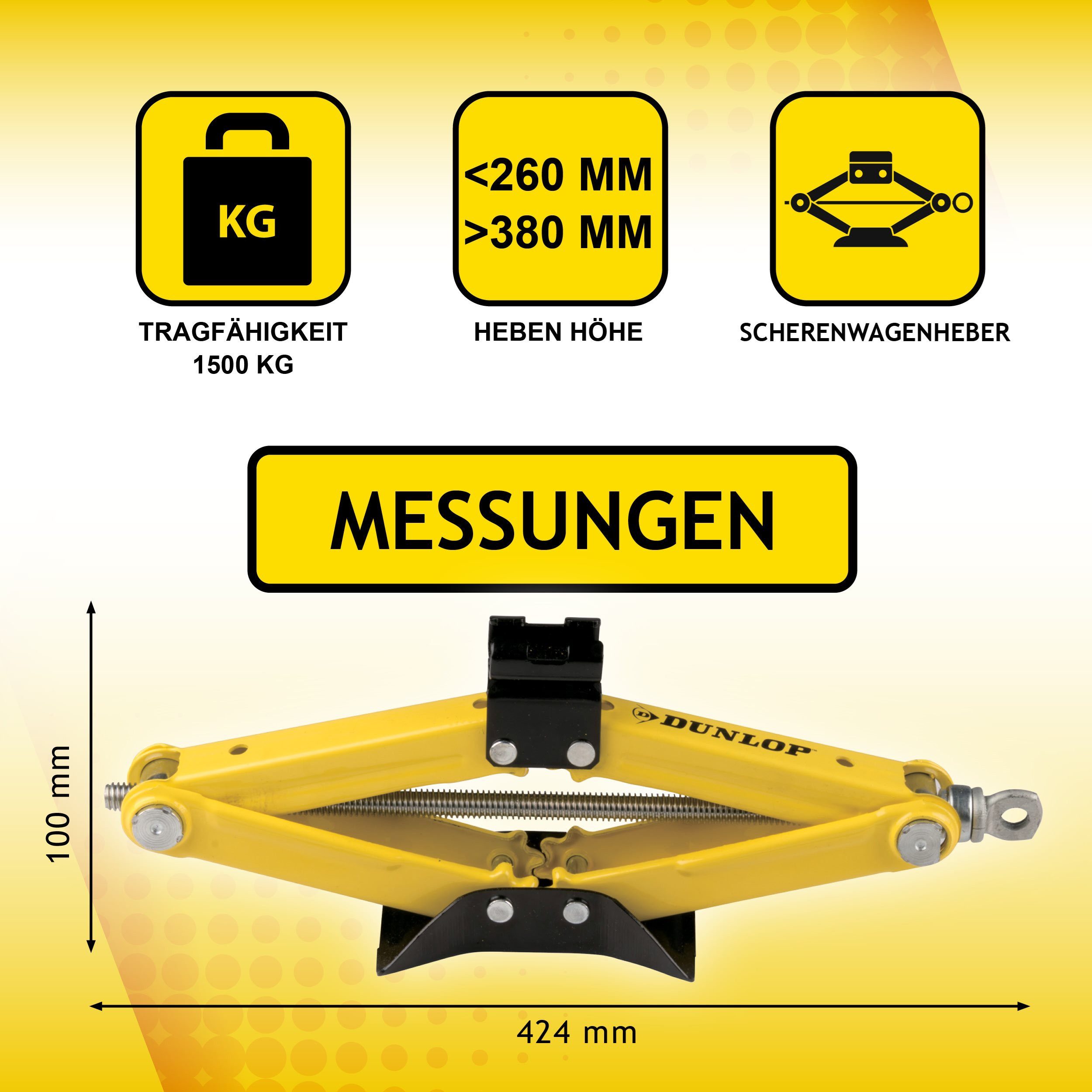 Dunlop Unterstellbock Dunlop Wagenheber 1,5 T