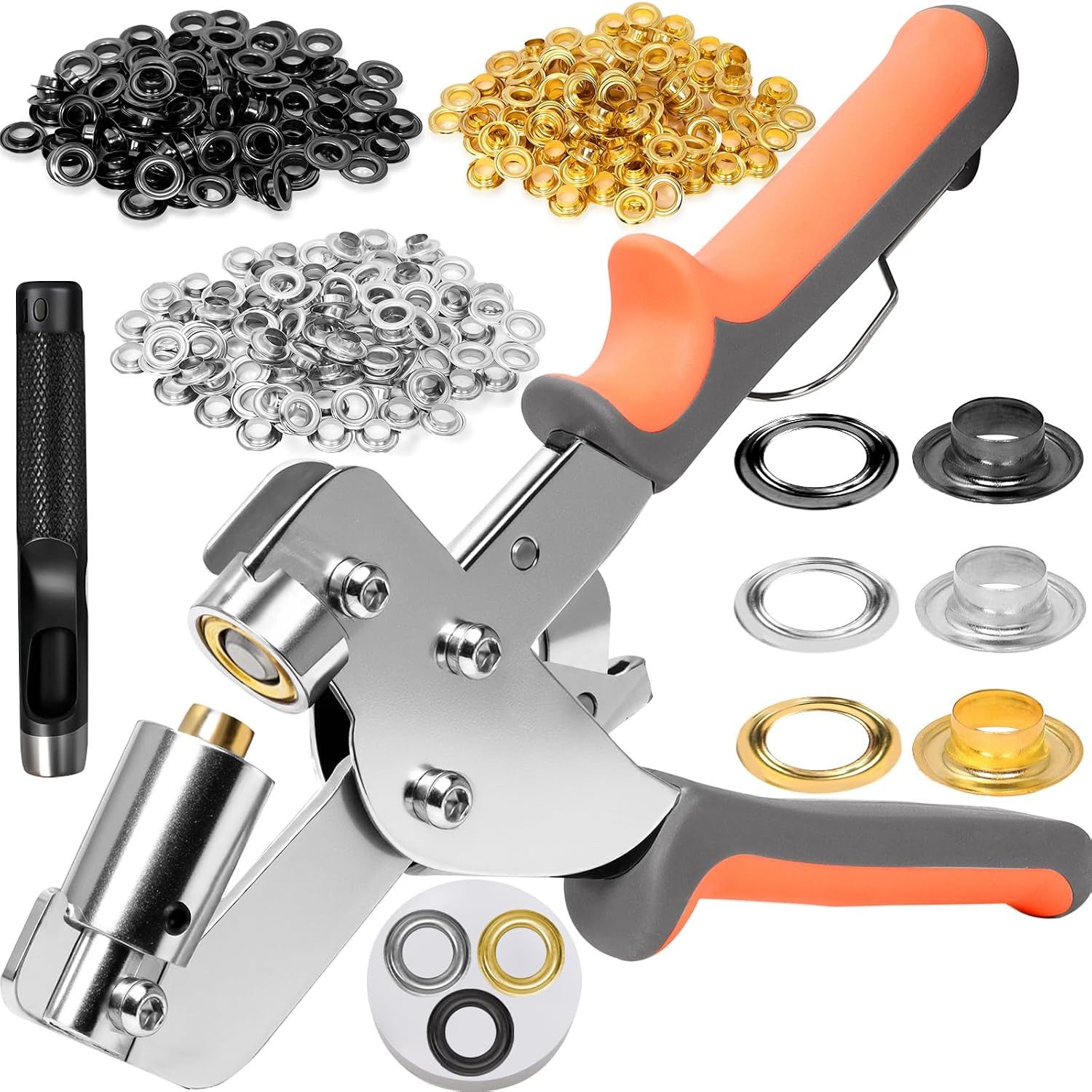 FELIXLEO Ösenzange Ösenzange Set mit 200 Ösen 10mm für Planen Stoff Leder, 1-tlg.
