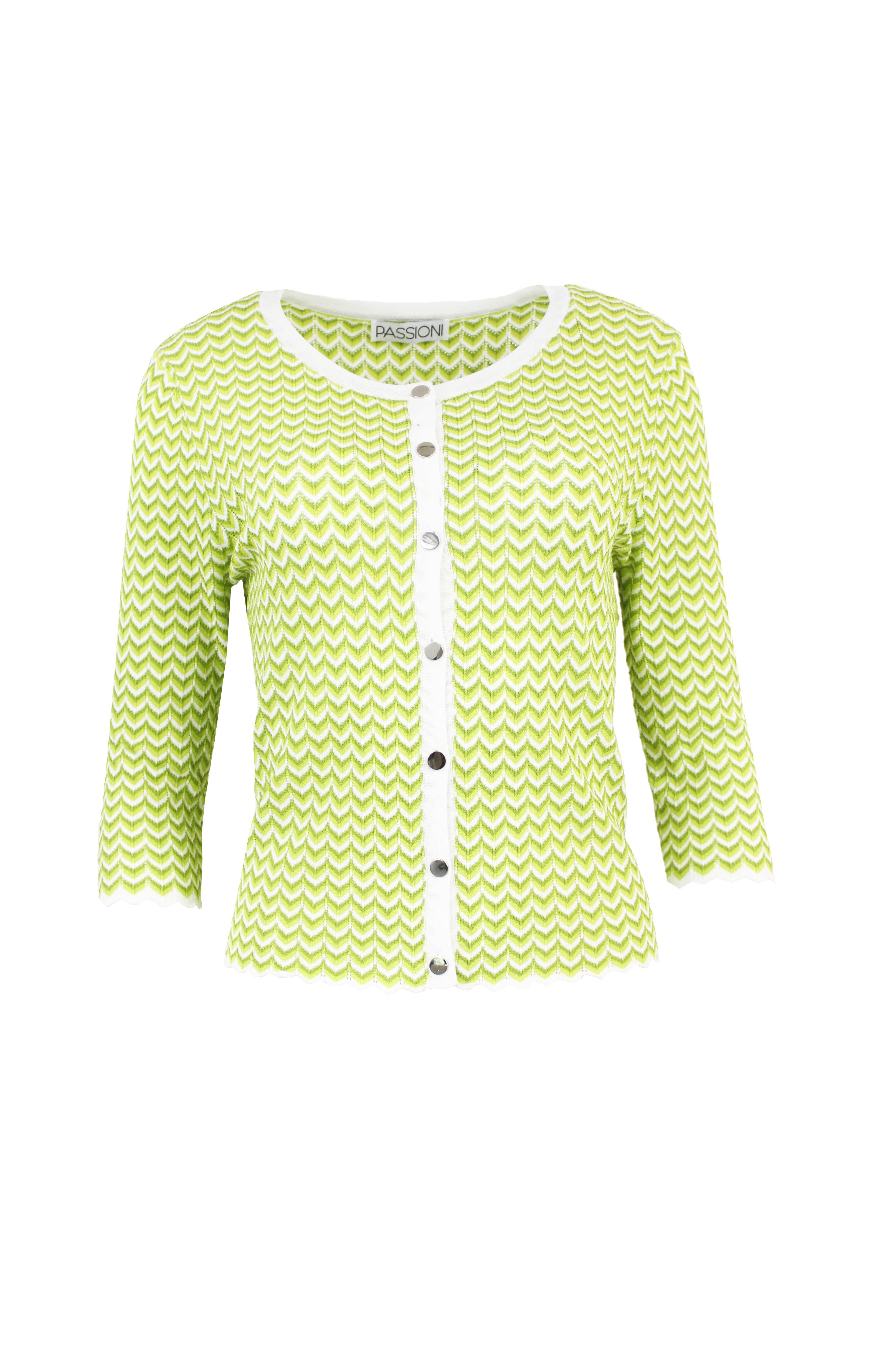 Strickjacke Cardigan in Häkel-Optik