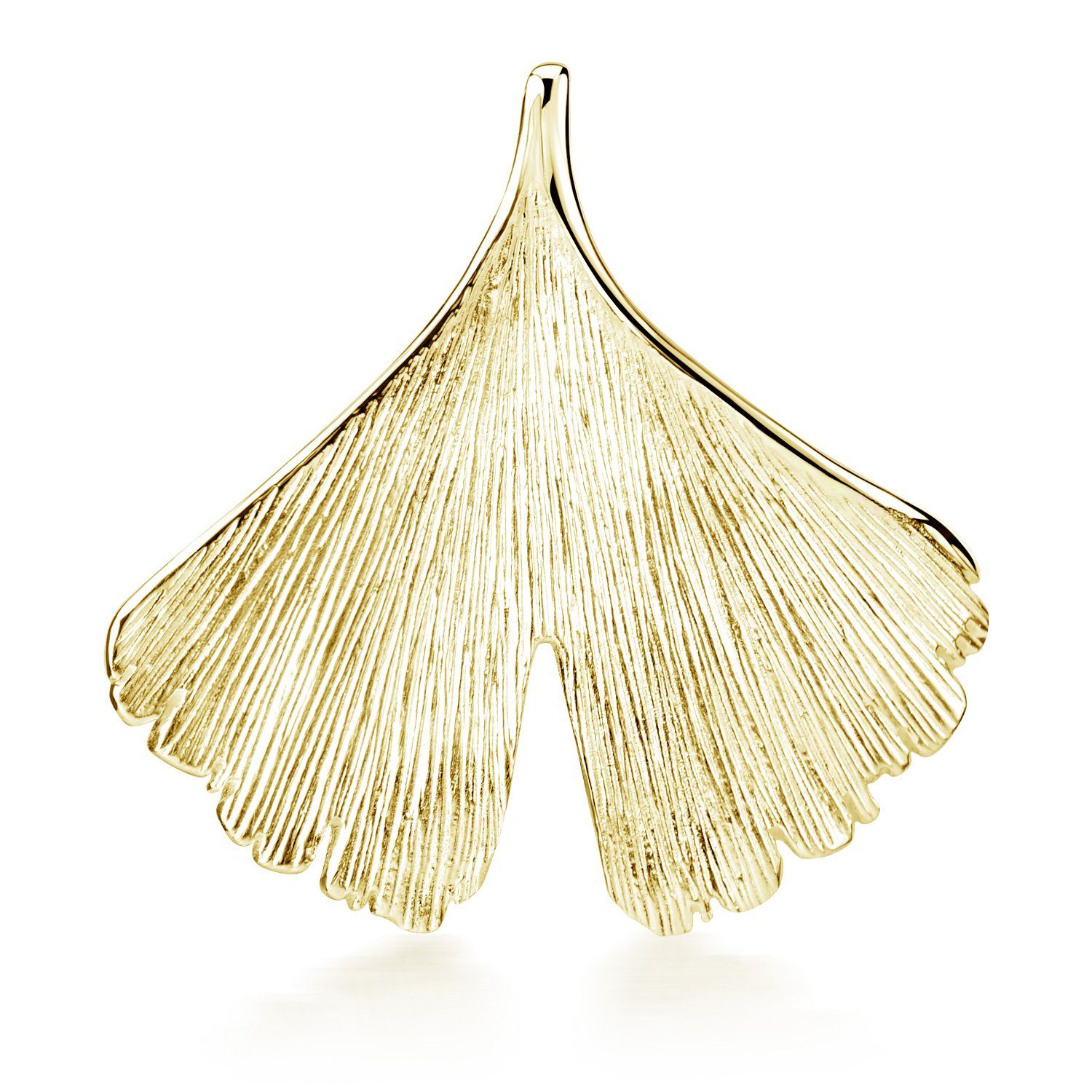Materia Kettenanhänger Ginkgo / Ginkgoblatt Gold KA-277, Sterlingsilber, vergoldet
