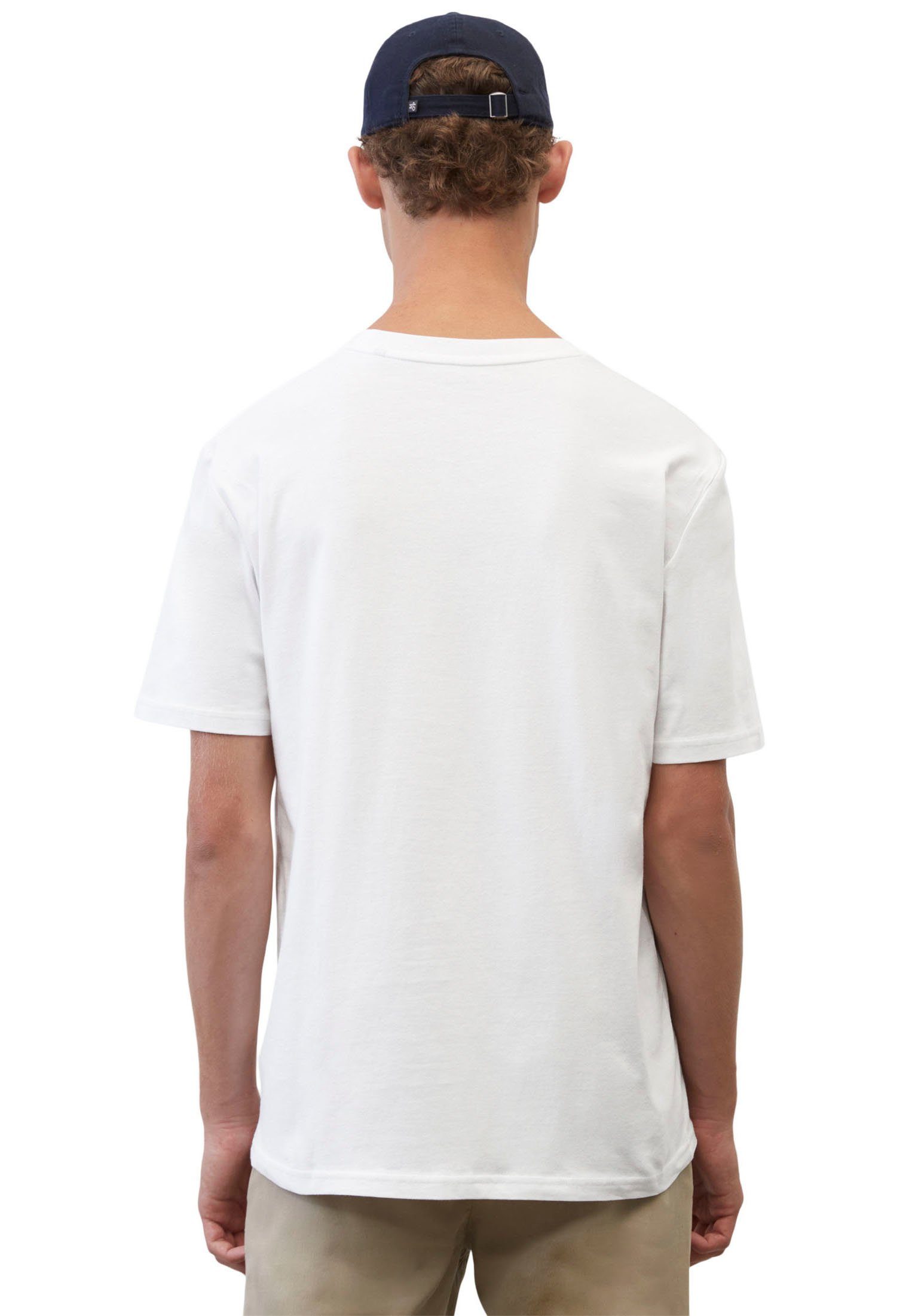 Marc O'Polo T-Shirt klassisches Logo-T-Shirt weiß