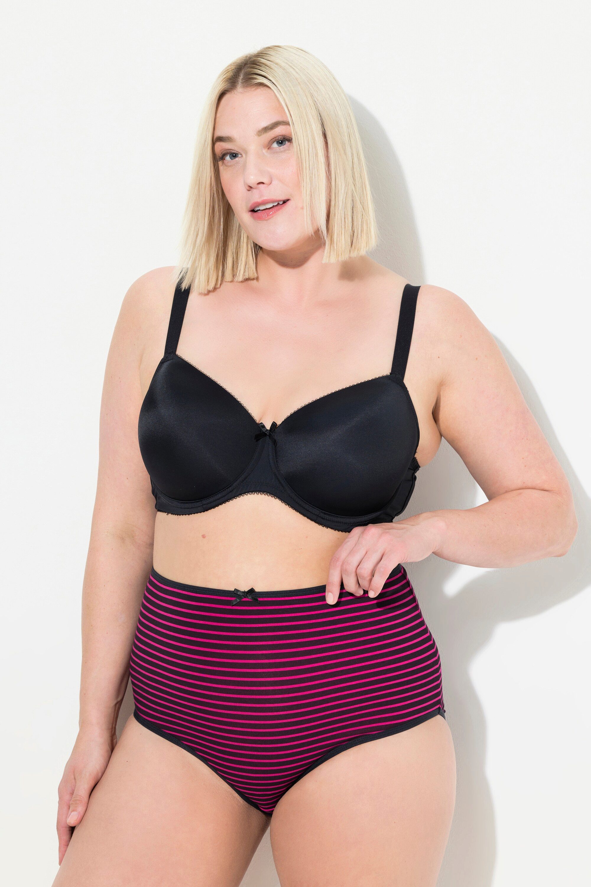 Maxislip Maxislips 5er-Pack Ringel/einfarbig High Waist