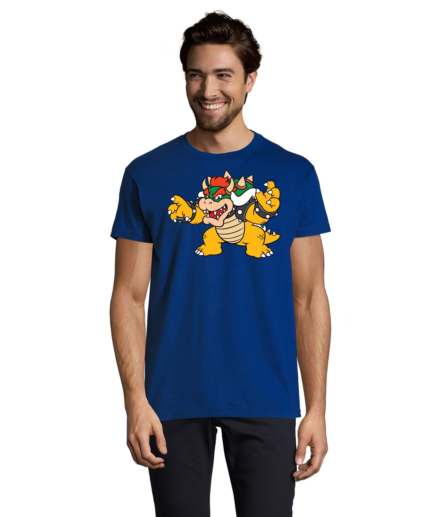 Blondie & Brownie T-Shirt Herren Nintendo Mario Yoshi Luigi Game Gamer Gaming Konsole Blau