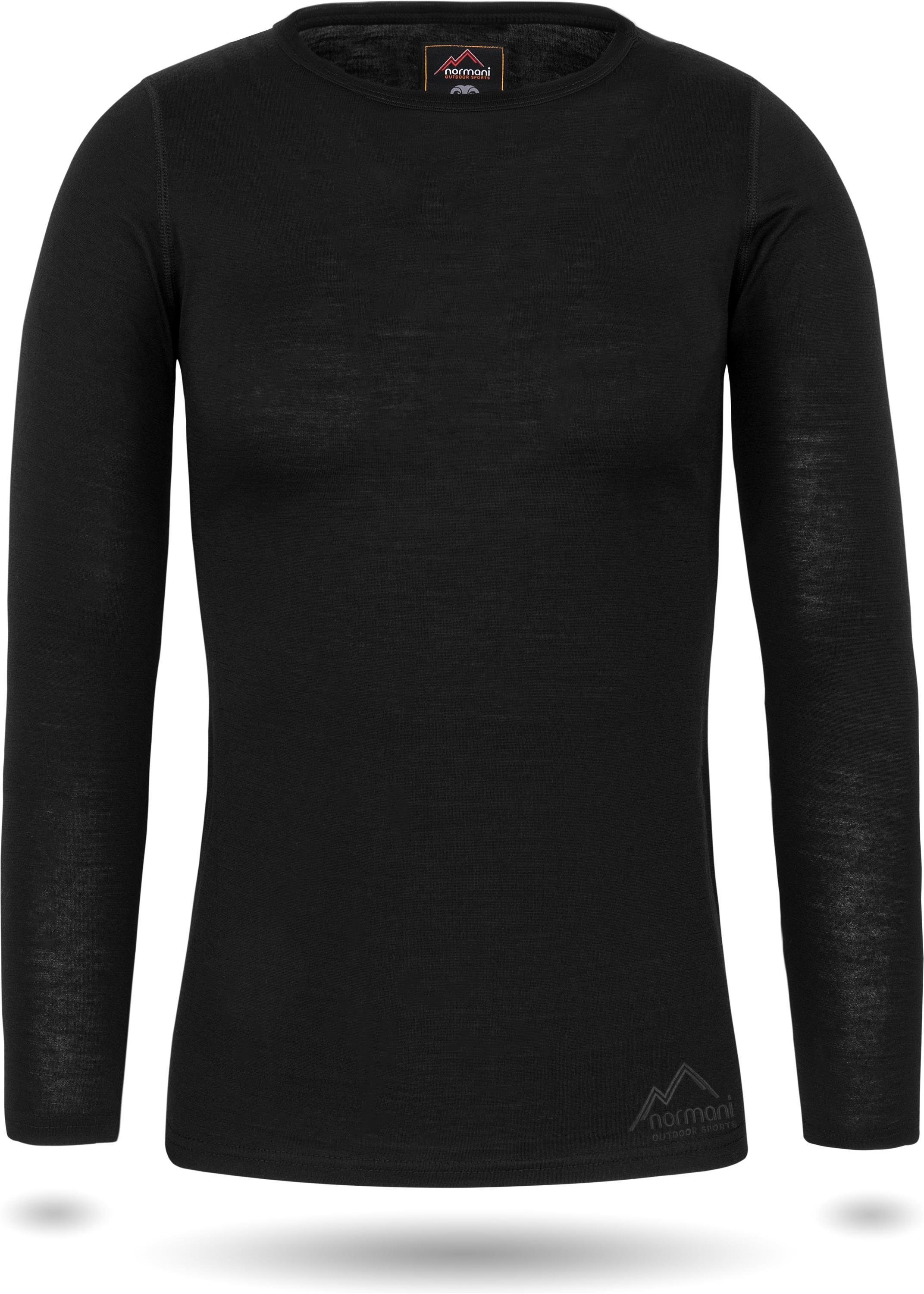 normani Langarmshirt Damen Merino Langarm-Shirt Mandurah Ski-Unterwäsche  Rundhals Merino Pullover Unterhemd - 100 % Merinowolle | Shirts