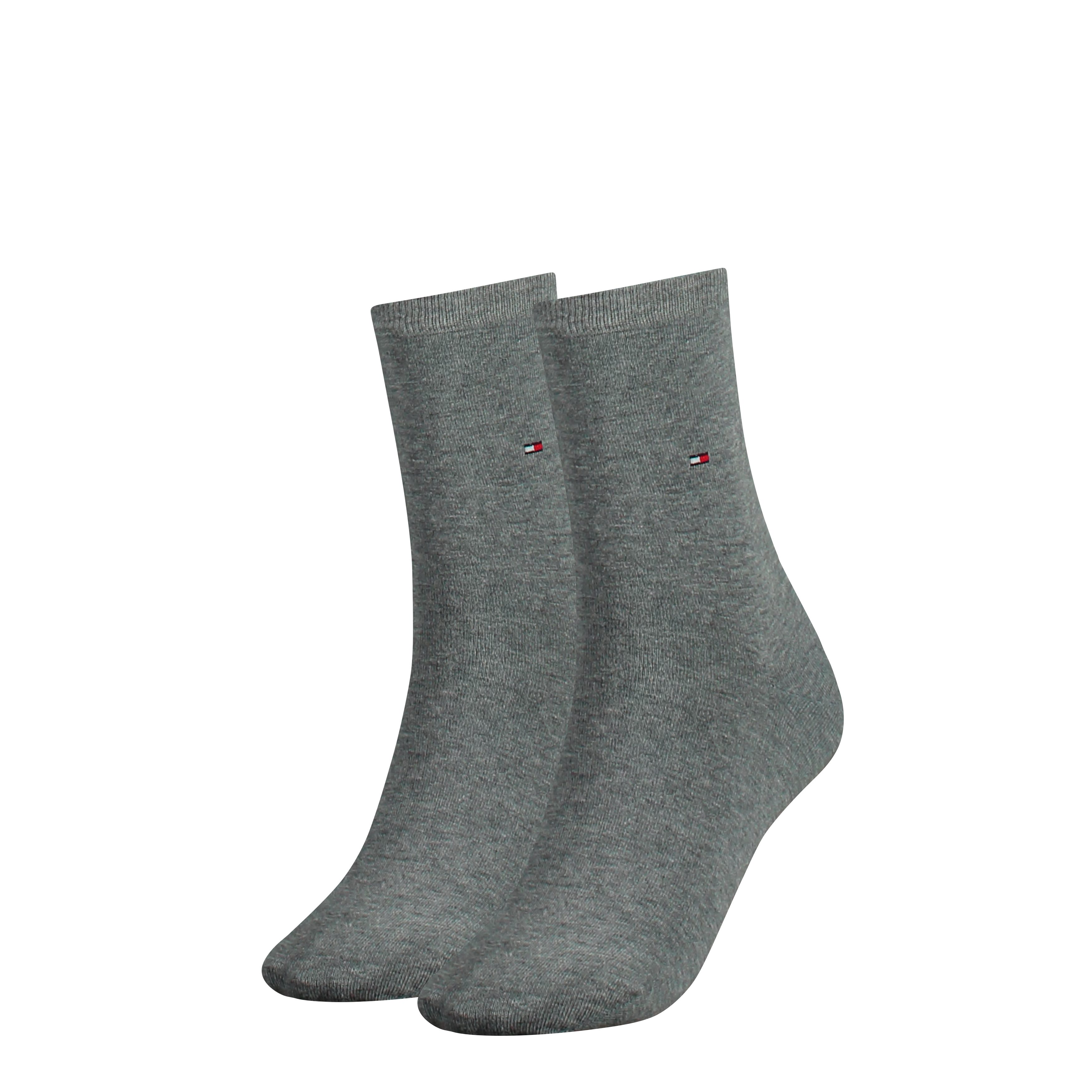 Tommy Hilfiger Socken TH WOMEN SOCK CASUAL 2P (2-Paar, 2 Paar) mit flacher Zehennaht