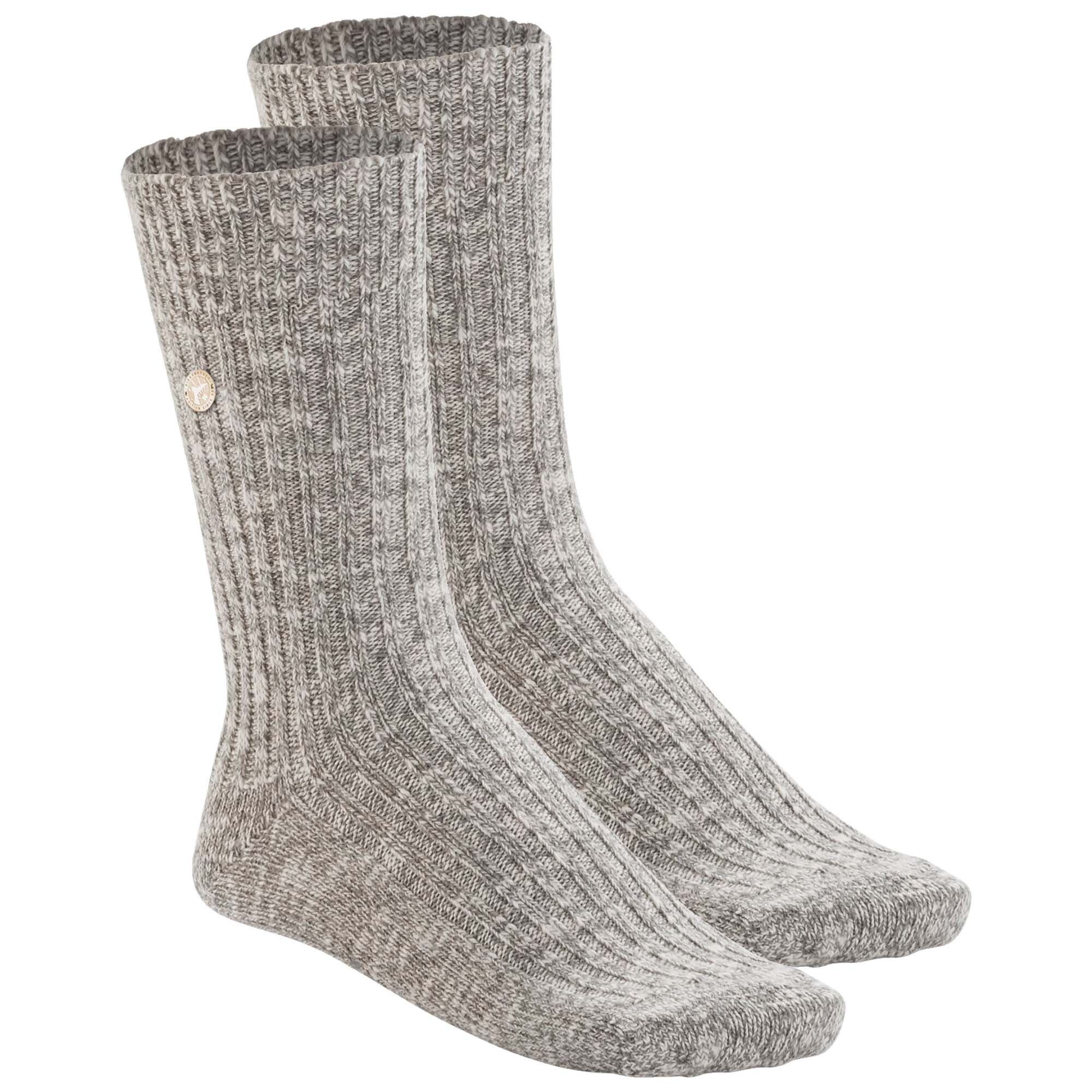 Birkenstock Kurzsocken Damen Socken, Slub 2er Cotton Grau/Weiß - Strumpf, Pack