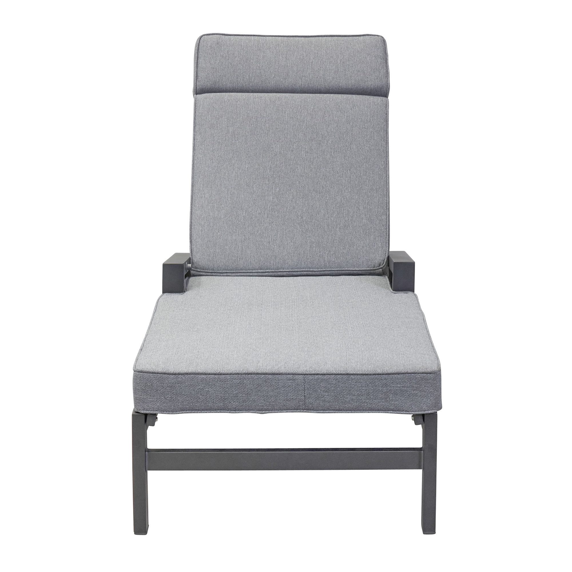 L.C. Wholesaler GmbH Gartenliege SONDRINO, Aluminiumgestell, mit Rollen, verstellbar