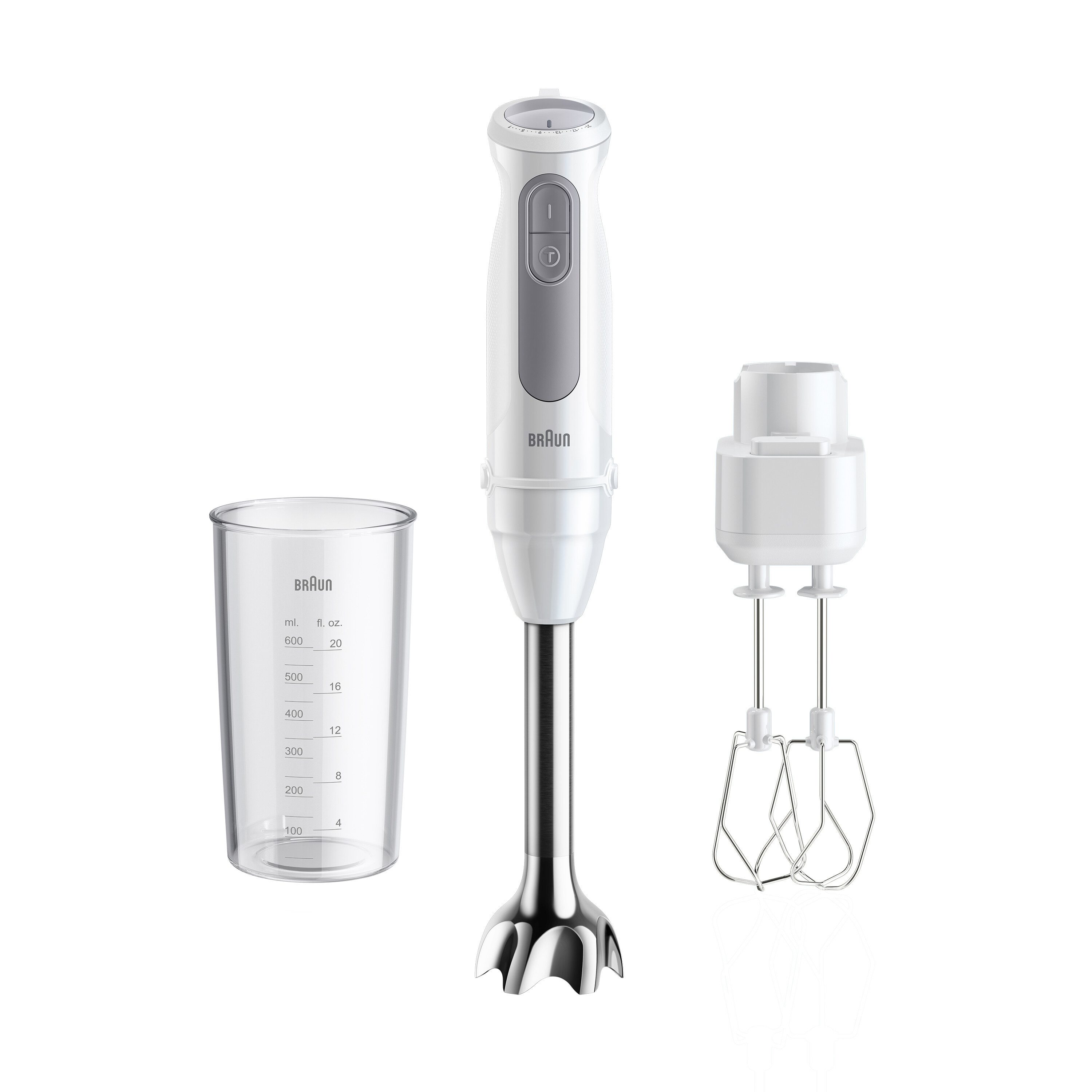 Braun Stabmixer MultiQuick 5 MQ 50501 M - 1000 W, 21 Geschwindigkeiten, Handmixer, 1000 W, Spritzschutz, Extra Mahlklinge, Mixer, spülmaschinenfest