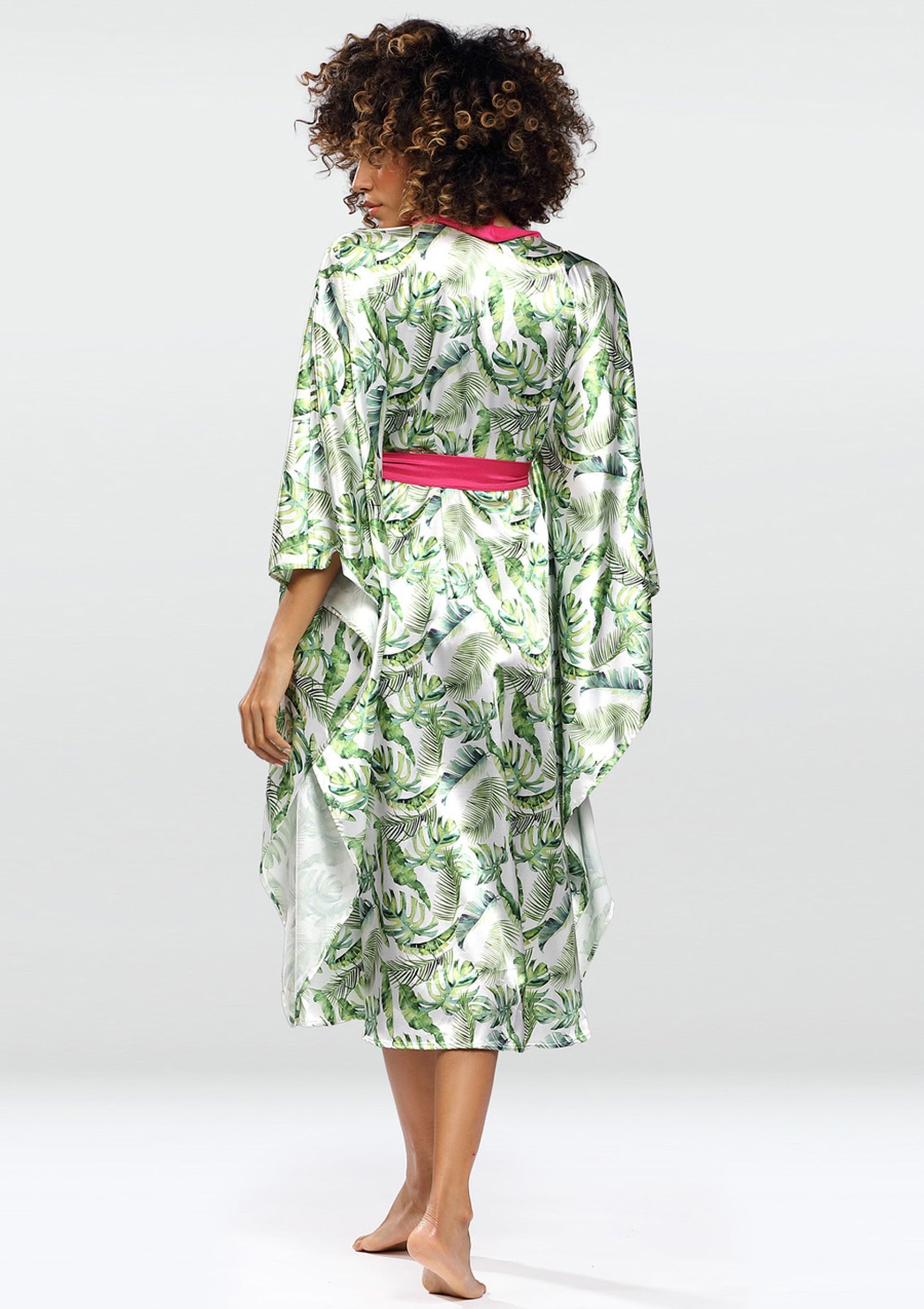 DKaren Kimono Damen Morgenmantel aus Satin günstig online kaufen