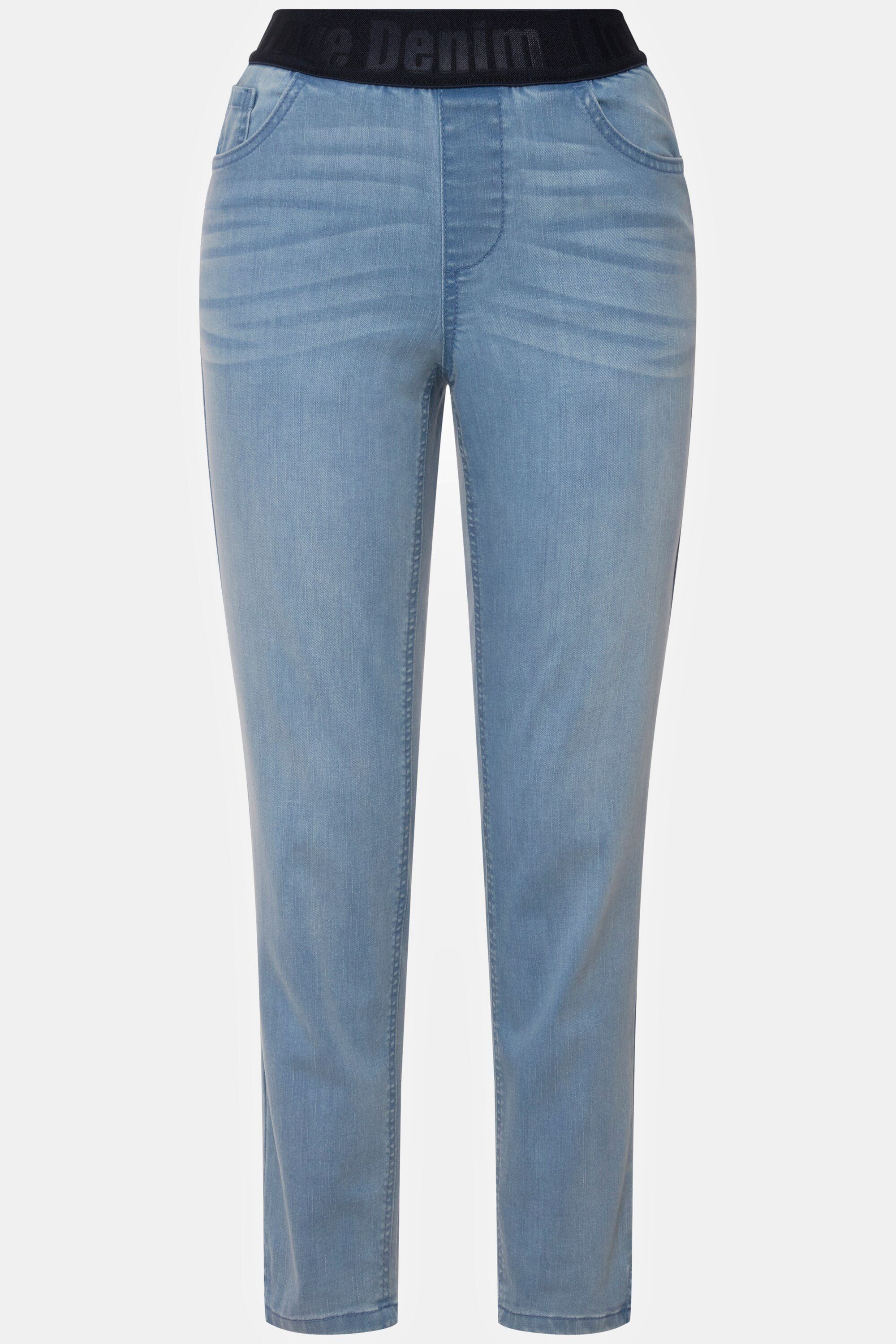 Laurasøn Regular-fit-Jeans Jeans bleached Elastikbund denim Julia Pocket 4