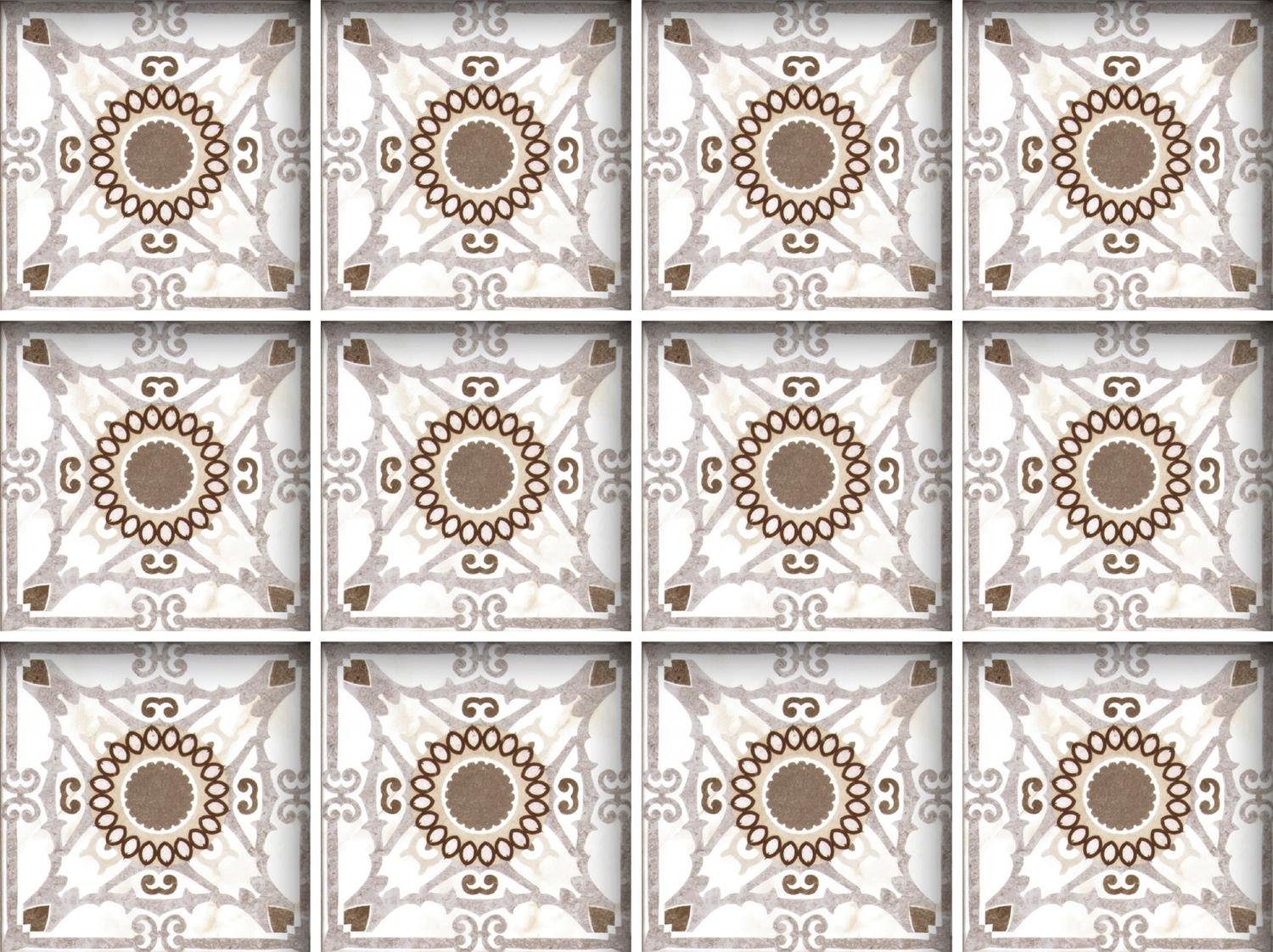 queence Плиткаaufkleber Mosaik Muster, Stickerfliesen, selbstklebend, Sticker, 12er Set