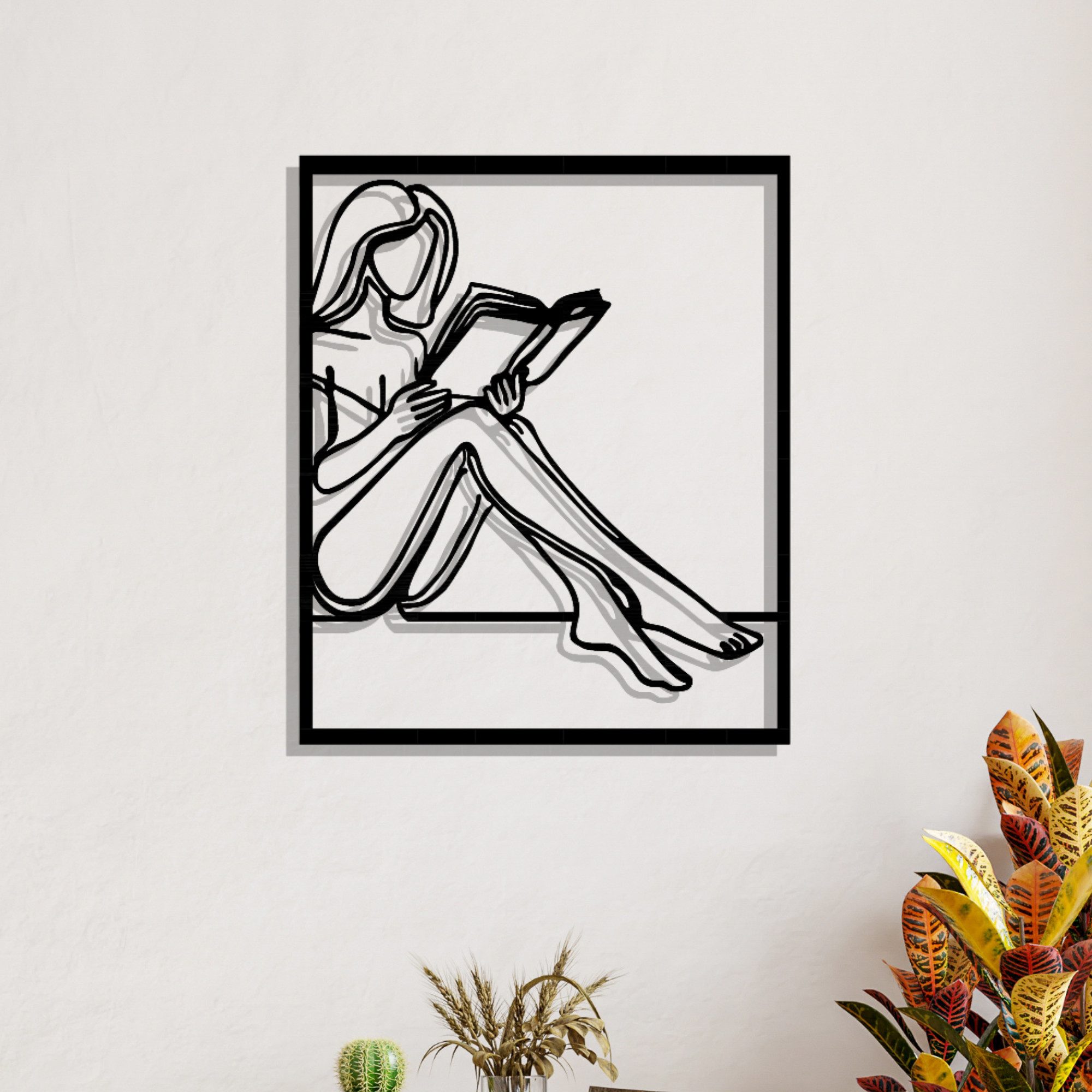 Bamyum Wanddekoobjekt Silhoutte Metallbilder, aus Metall