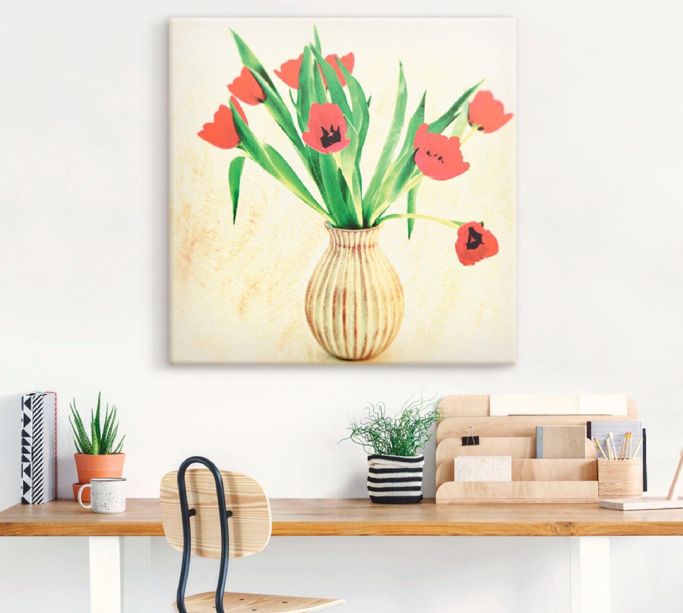 Artland Wandbild »Rote Tulpen«, Blumen (1 Stück), in vielen Größen & Produktarten -Leinwandbild, Poster, Wandaufkleber / Wandtattoo auch für Badezimmer geeignet-kaufen