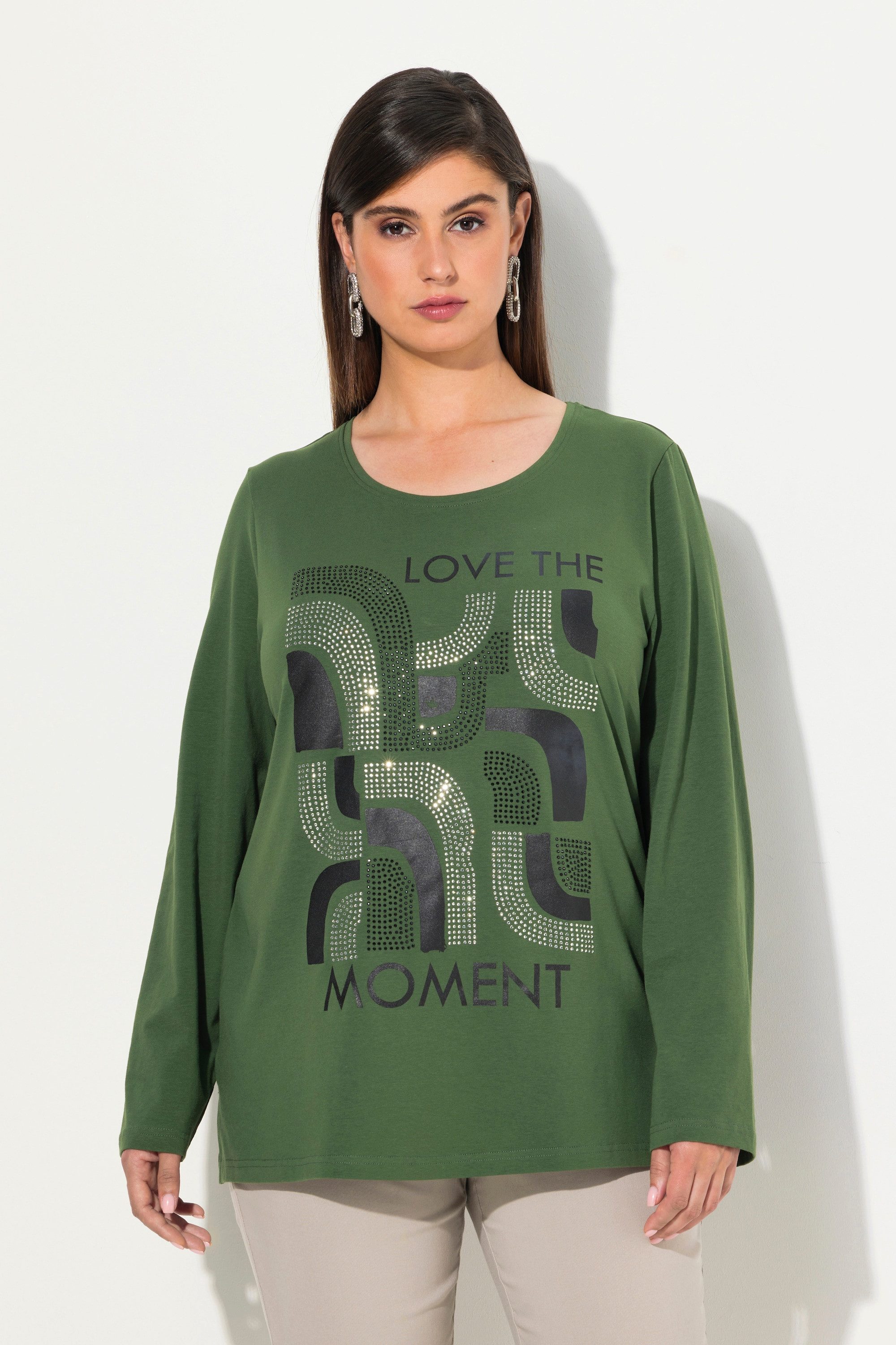 Ulla Popken Longsleeve Shirt grafischer Druck günstig online kaufen