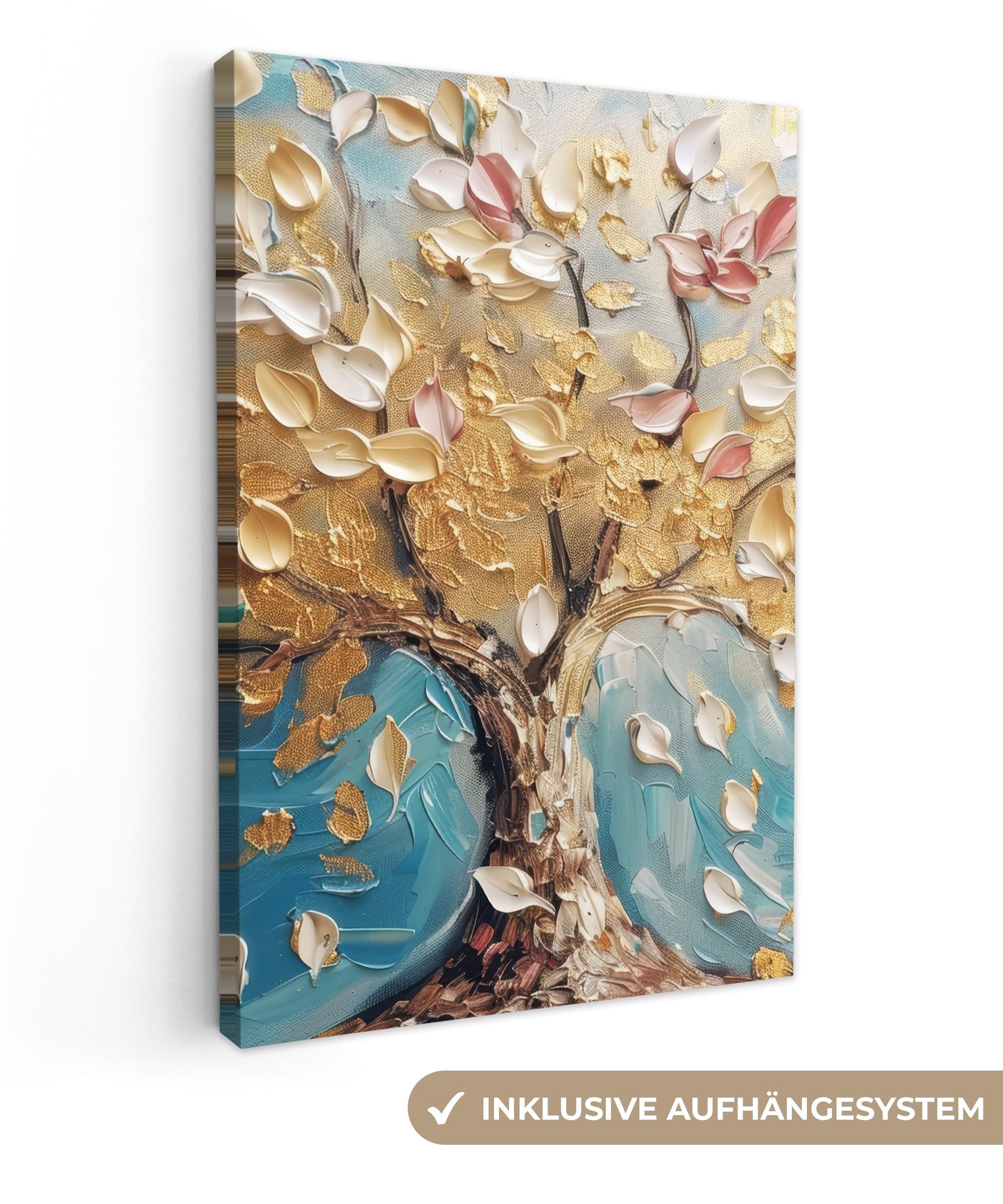 OneMillionCanvasses® Leinwandbild Baum - Blau - günstig online kaufen