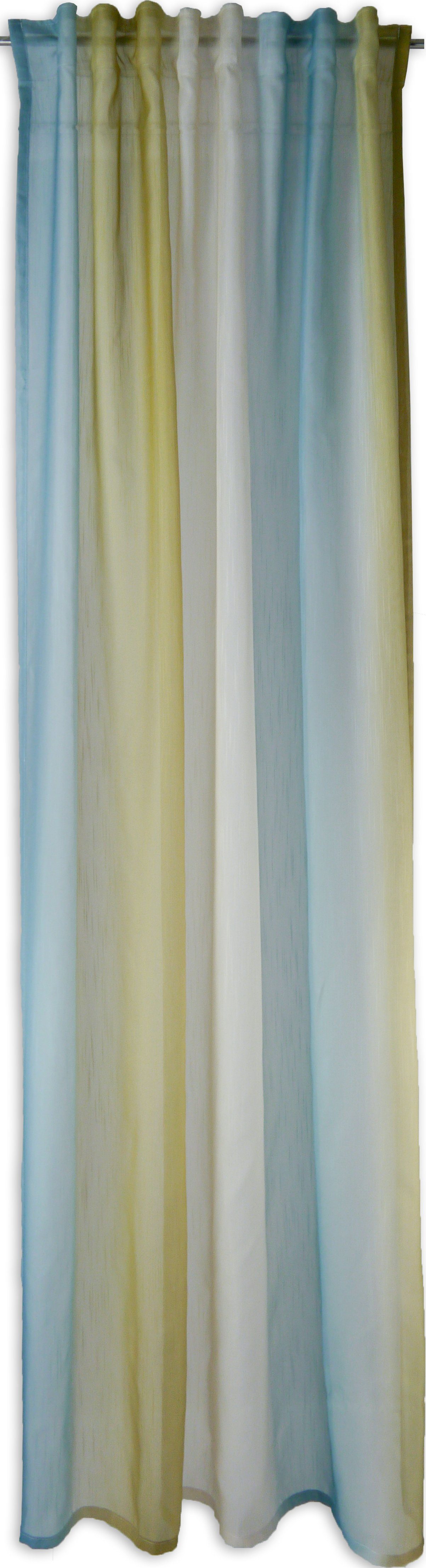 Vorhang Schlaufenschal Seitenschal Verdeckte Schlaufe Schlaufenvorhang 2517 Farbverlauf Grün Blau Rosa 140x245 cm, EXPERIENCE, Schlaufen (1 St), halbtransparent, Voile, Multifunktionsband Blau-Grün