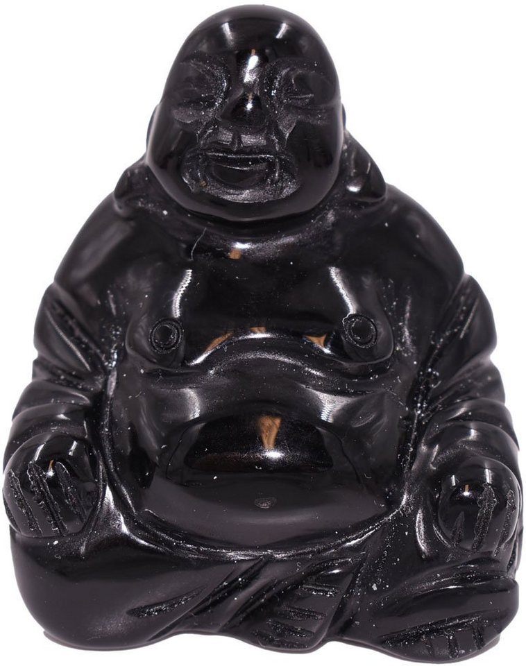 Firetti Buddhafigur Schmuck Geschenk Edelsteinfigur Selbstbewusstsein &  Kraft Onyx (1 St), Perfekt zu jedem Anlass - Geburtstag, Weihnachten!