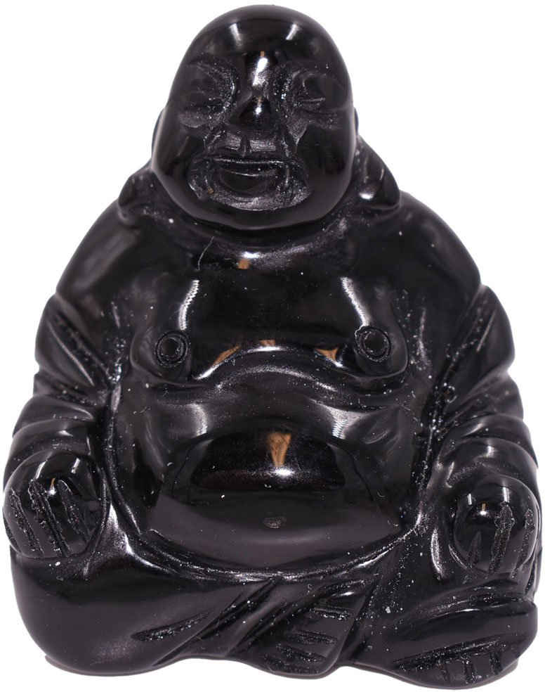 Firetti Buddhafigur Schmuck Geschenk Edelsteinfigur Selbstbewusstsein & Kraft Onyx (1 St), Onyx