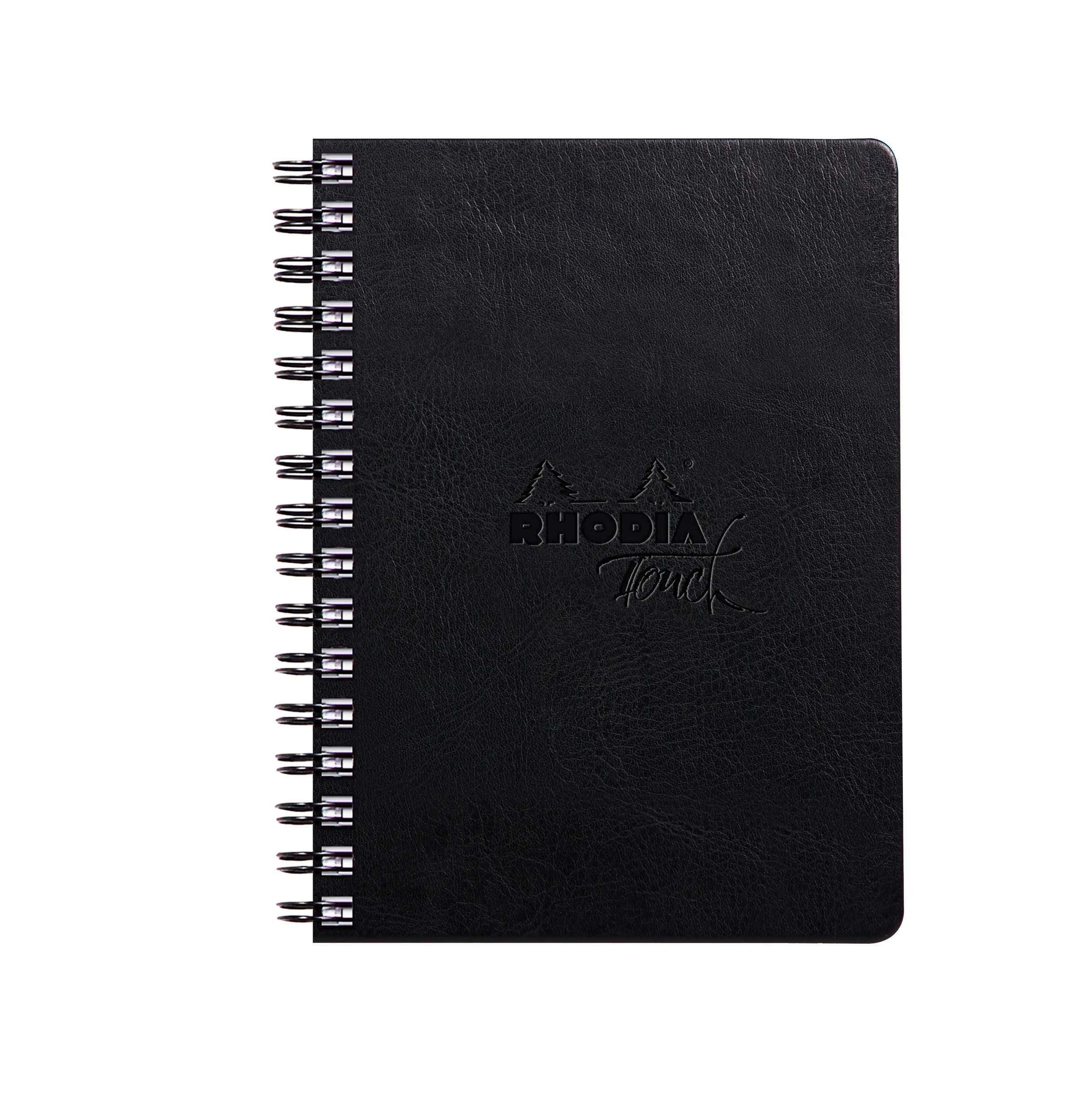 Rhodia Zeichenpapier Touch Book, Skizzenbuch A6 20 Bl extraweiß 250g Schwarz 116181C, Mixed Media Book