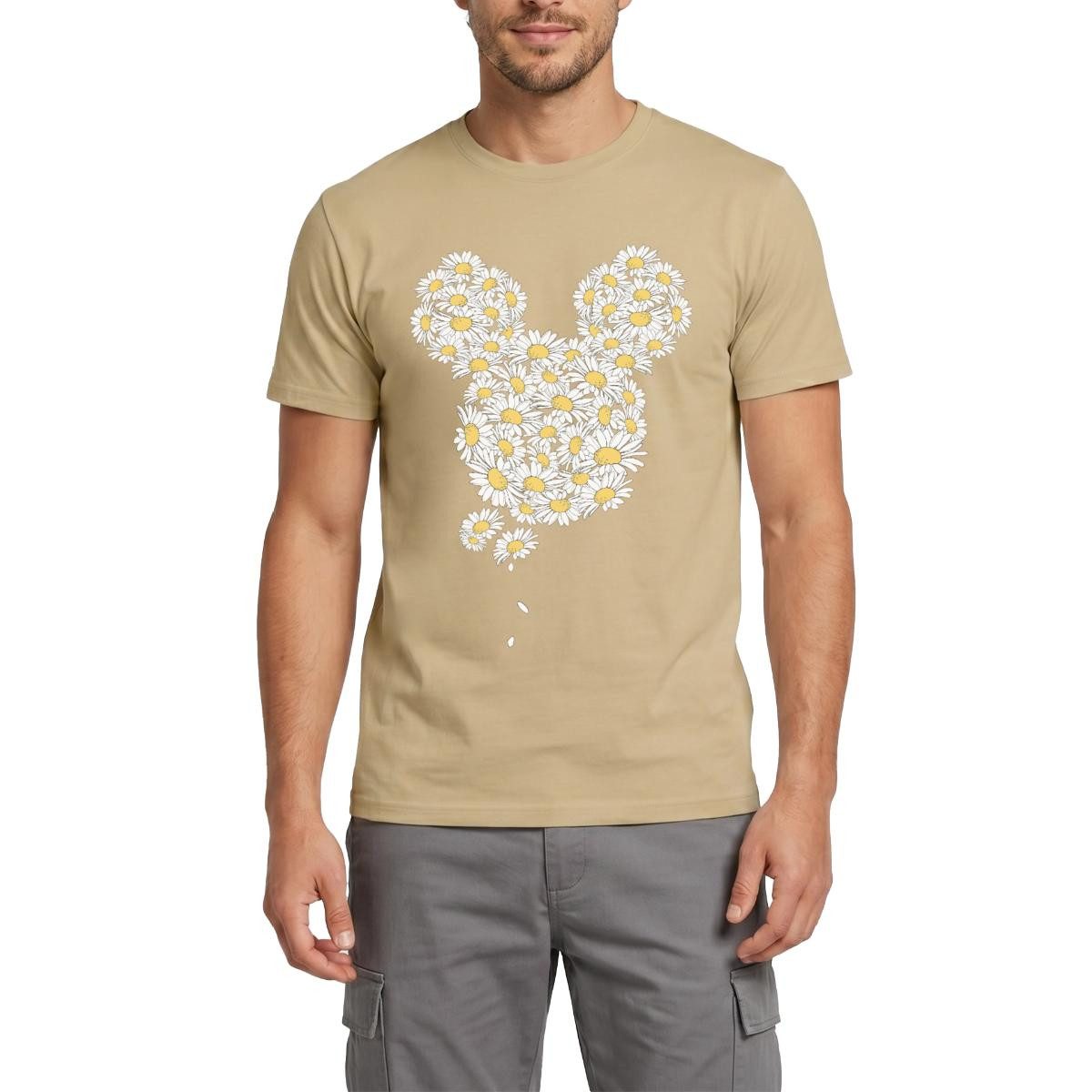 Spreadshirt T-Shirt Mickey & Minnie Mickey Mouse Gänseblümchen Männer T-Shirt (1-tlg)