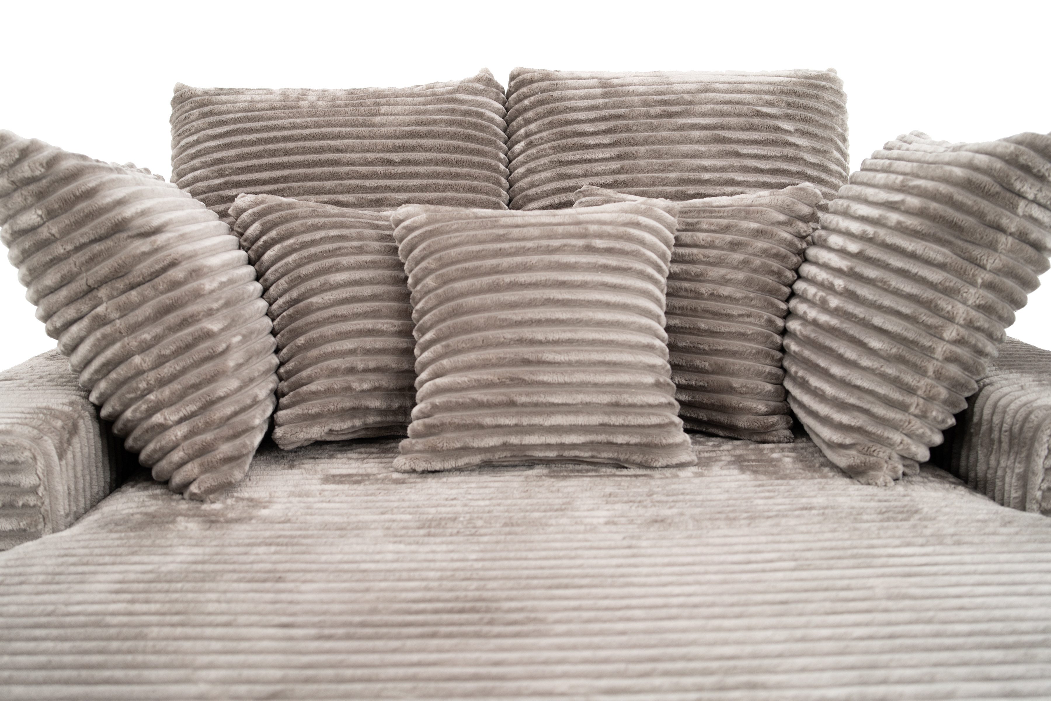 yourhouse24 Sofa XXL Loveseat LAZY ONE Couch, Cord, mit Bettfunktion, Seite universal