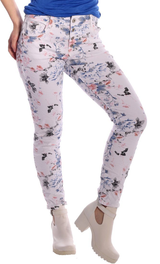 Flower Bootcut-Jeans "Ludmila" Moda Pocket Design 5 Charis
