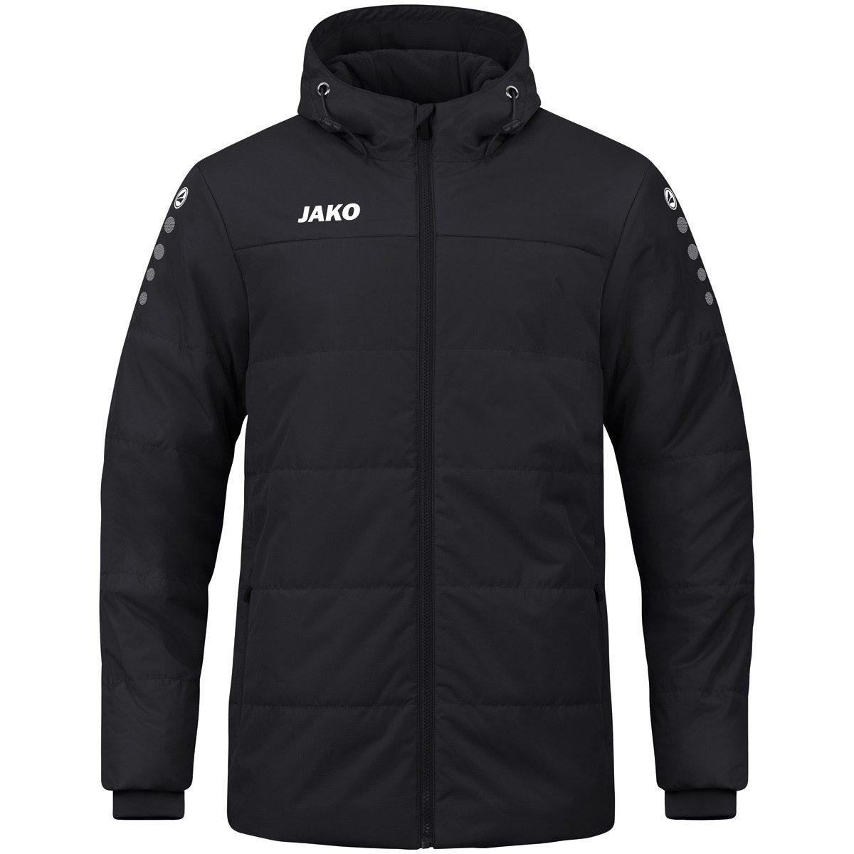 Jako Anorak Coachjacke Team mit Kapuze schwarz