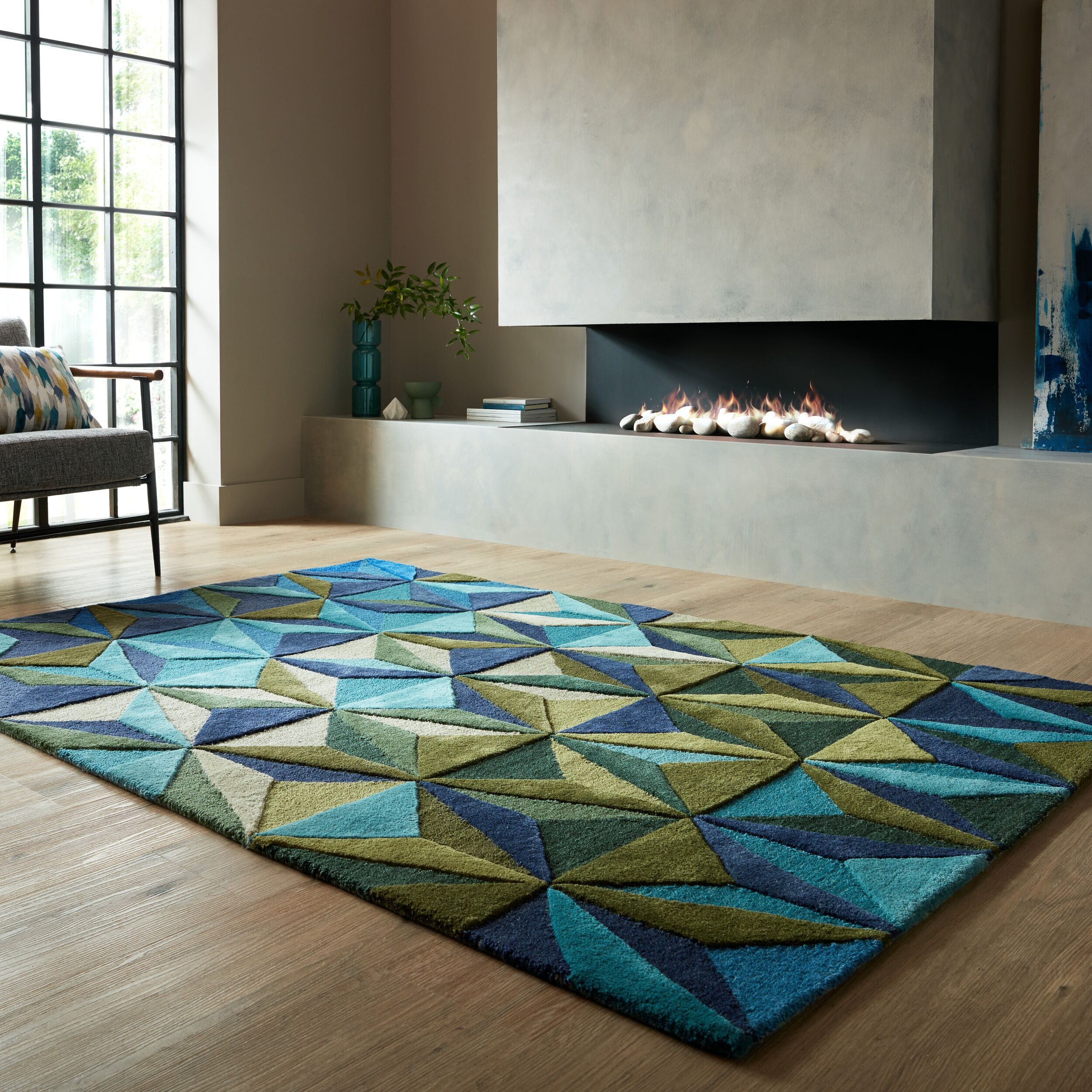 FLAIR RUGS Wollteppich Reverie, rechteckig, Höhe: günstig online kaufen