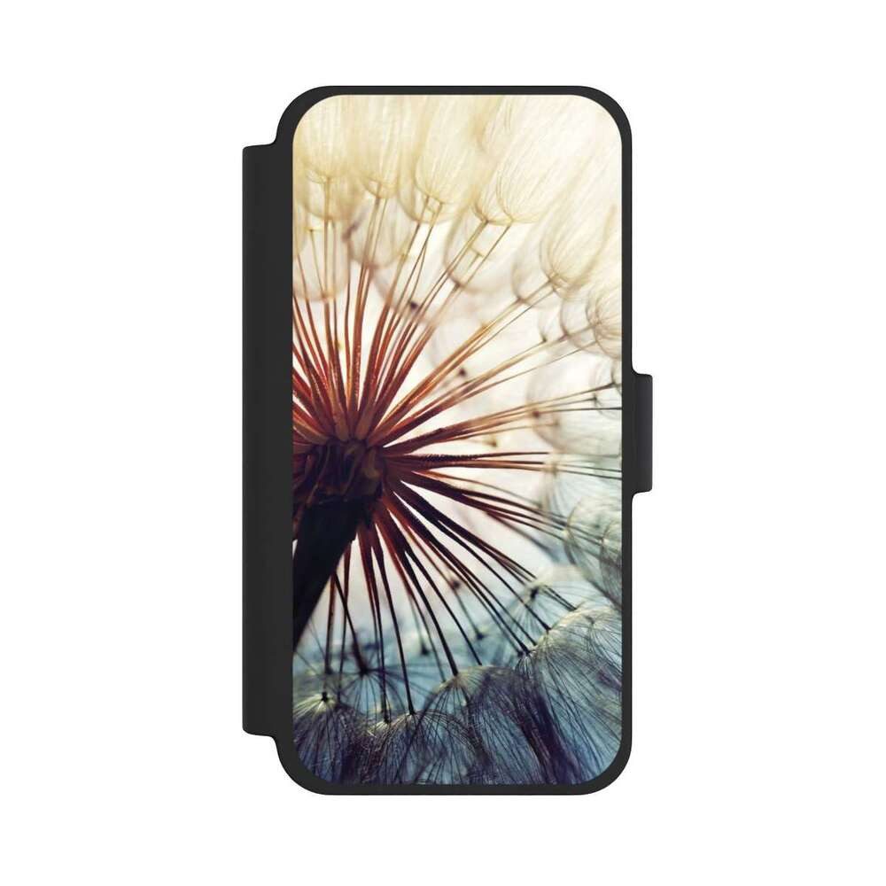 NIVOCASE Handyhülle Pusteblume Fotografie Blumen Dandelion 1, Apple iPhone 12 mini Klapphülle Handyhülle aus Kunst Leder