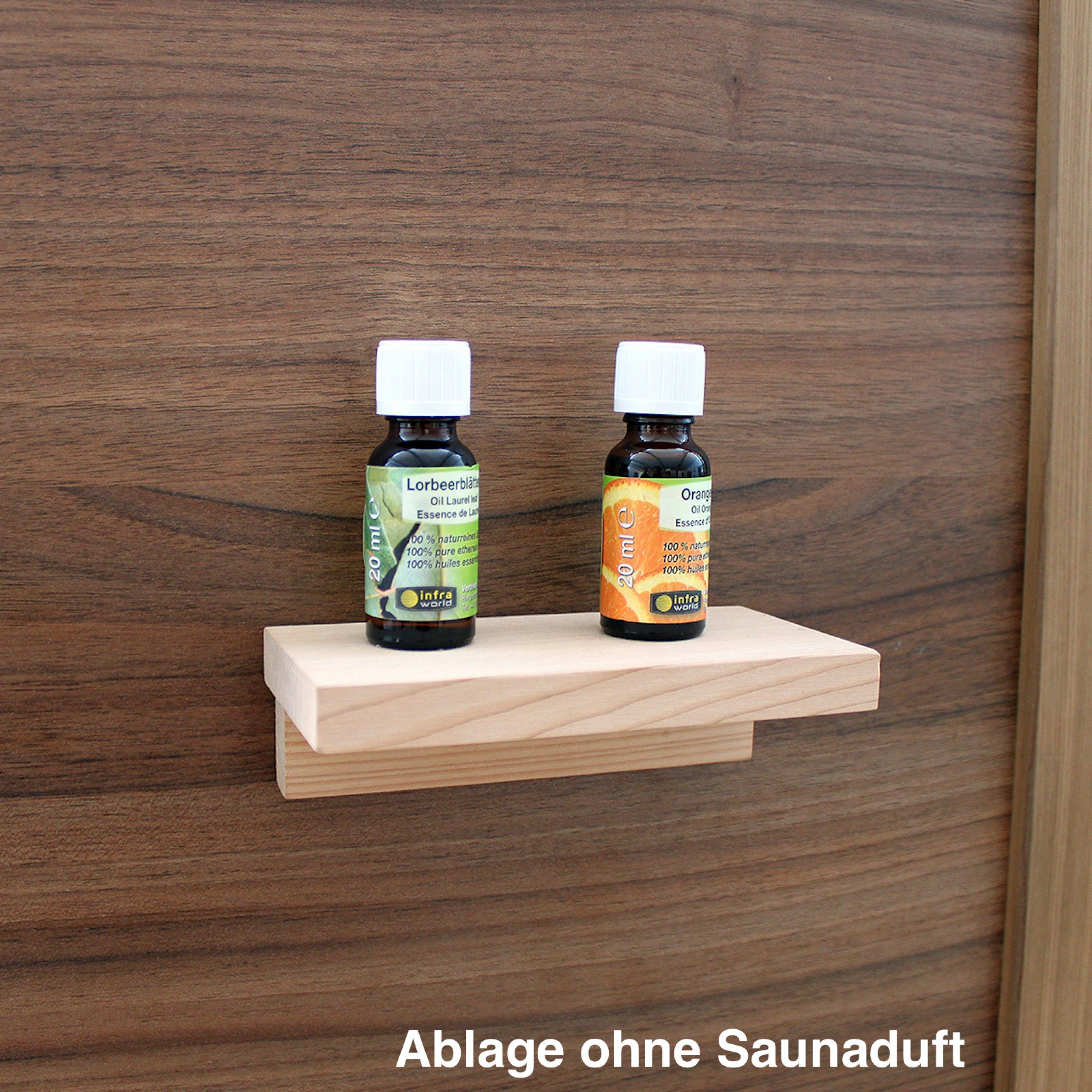 Infraworld Sauna Infraworld Saunaregal Ablage Design 150 in Espe 150 x 80 x 46 mm
