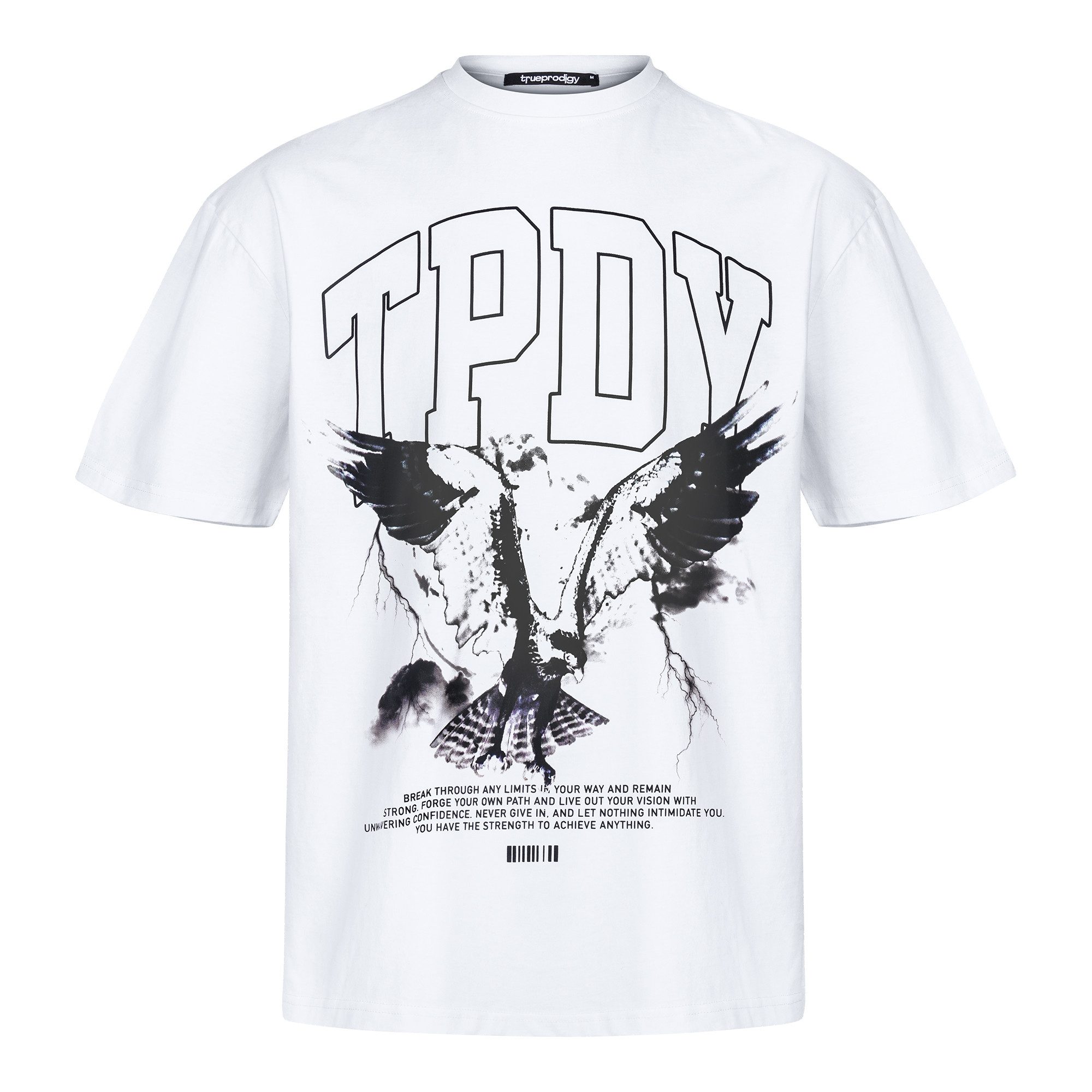 trueprodigy Oversize-Shirt Yuki F Logoprint Rundhals dicker Stoff günstig online kaufen