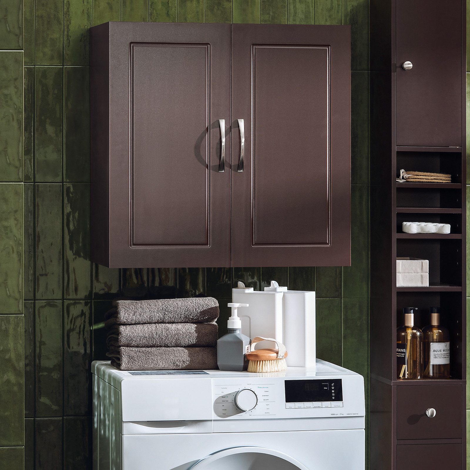 SoBuy Badezimmerschrank Hängeschrank Küchenschrank Braun FRG231-BR günstig online kaufen