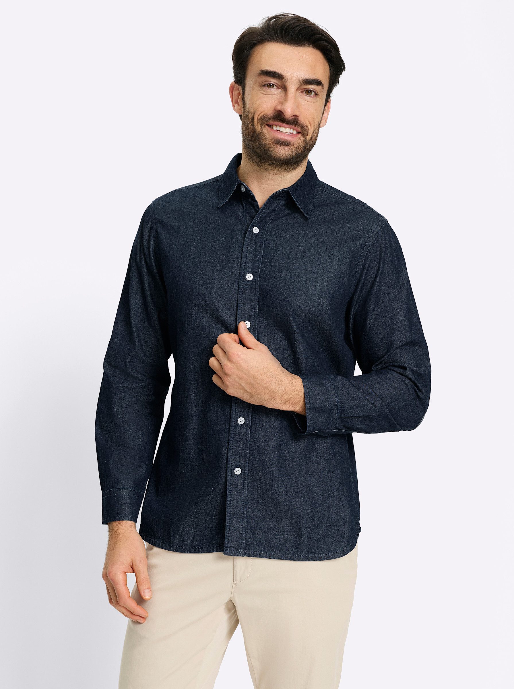 Witt Funktionshemd Jeans-Hemd Langarm