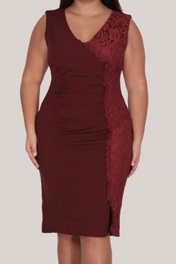 Modabout Abendkleid Damen Midikleid Sommerkleid für große Größen - NELB0588D5174BRD (1-tlg)