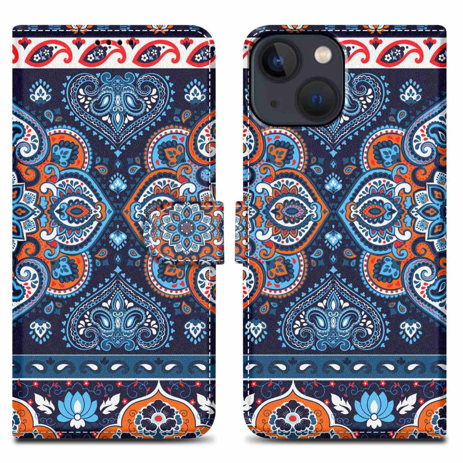 Cadorabo Handyhülle für iPhone 13 MINI Hülle Apple iPhone 13 MINI, Handy Schutzhülle - Hülle, Standfunktion, Kartenfach, Magnetverschluss