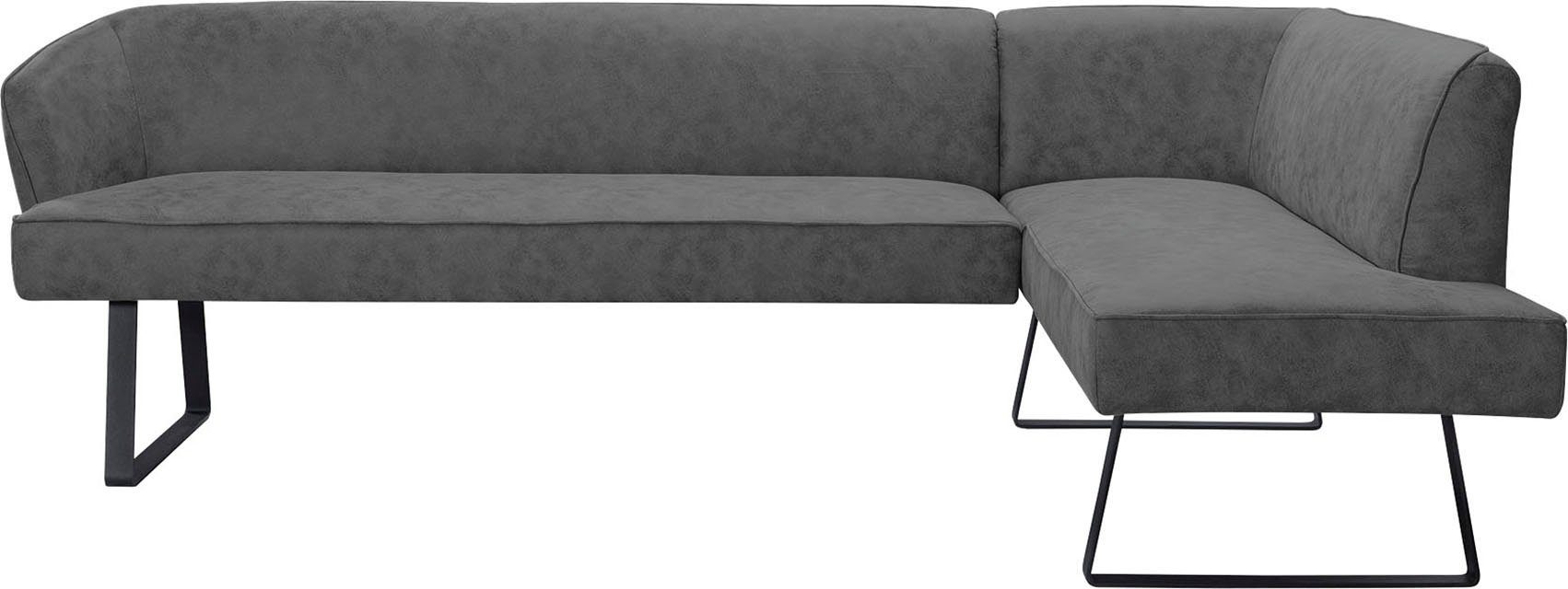 exxpo - sofa fashion Eckbank Americano, mit Keder und Metallfüßen, Bezug in verschiedenen Qualitäten – Bild 2 von 5