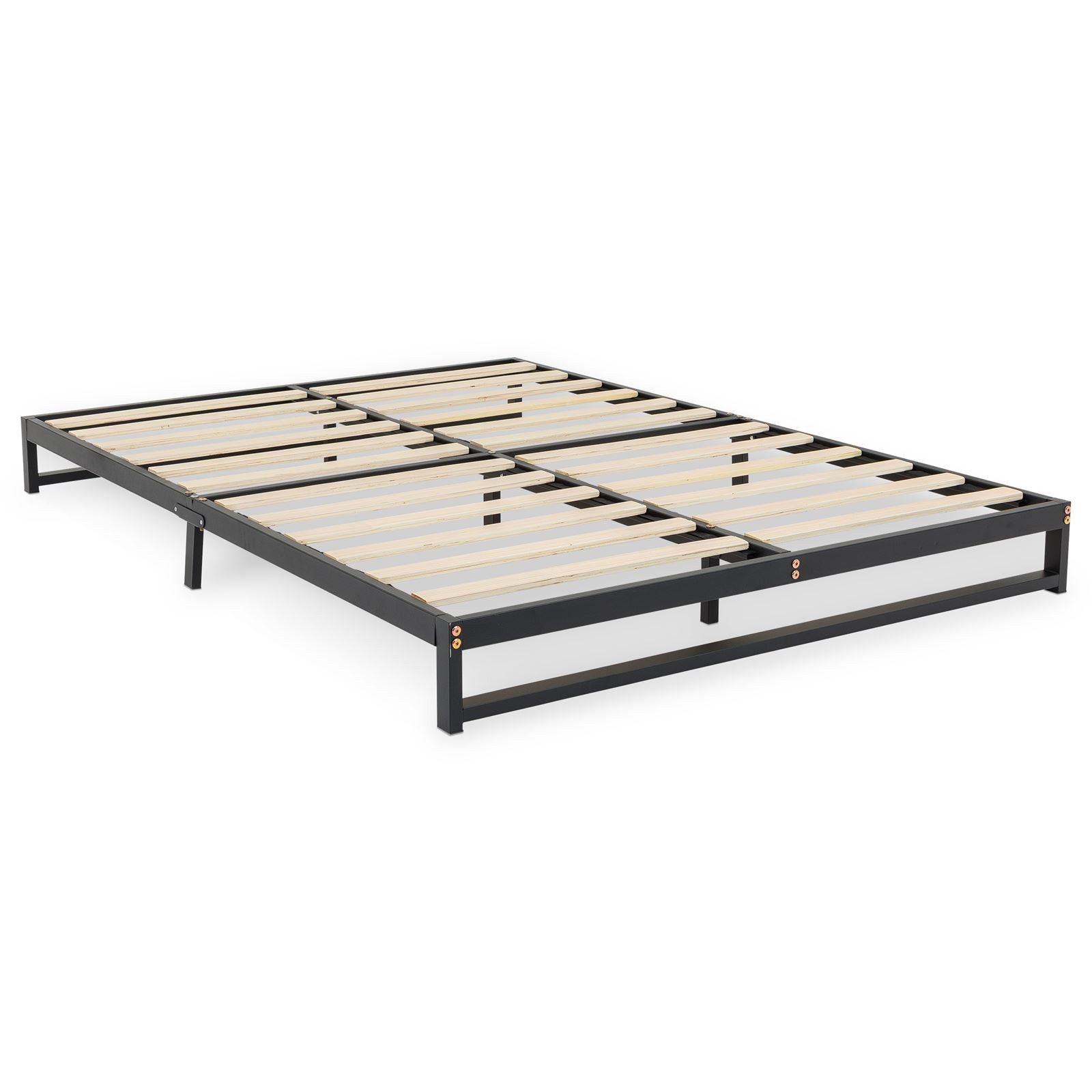 IDIMEX Futonbett MITI, Bettgestell 140x190 cm aus Metall mit Lattenrost Schwarz