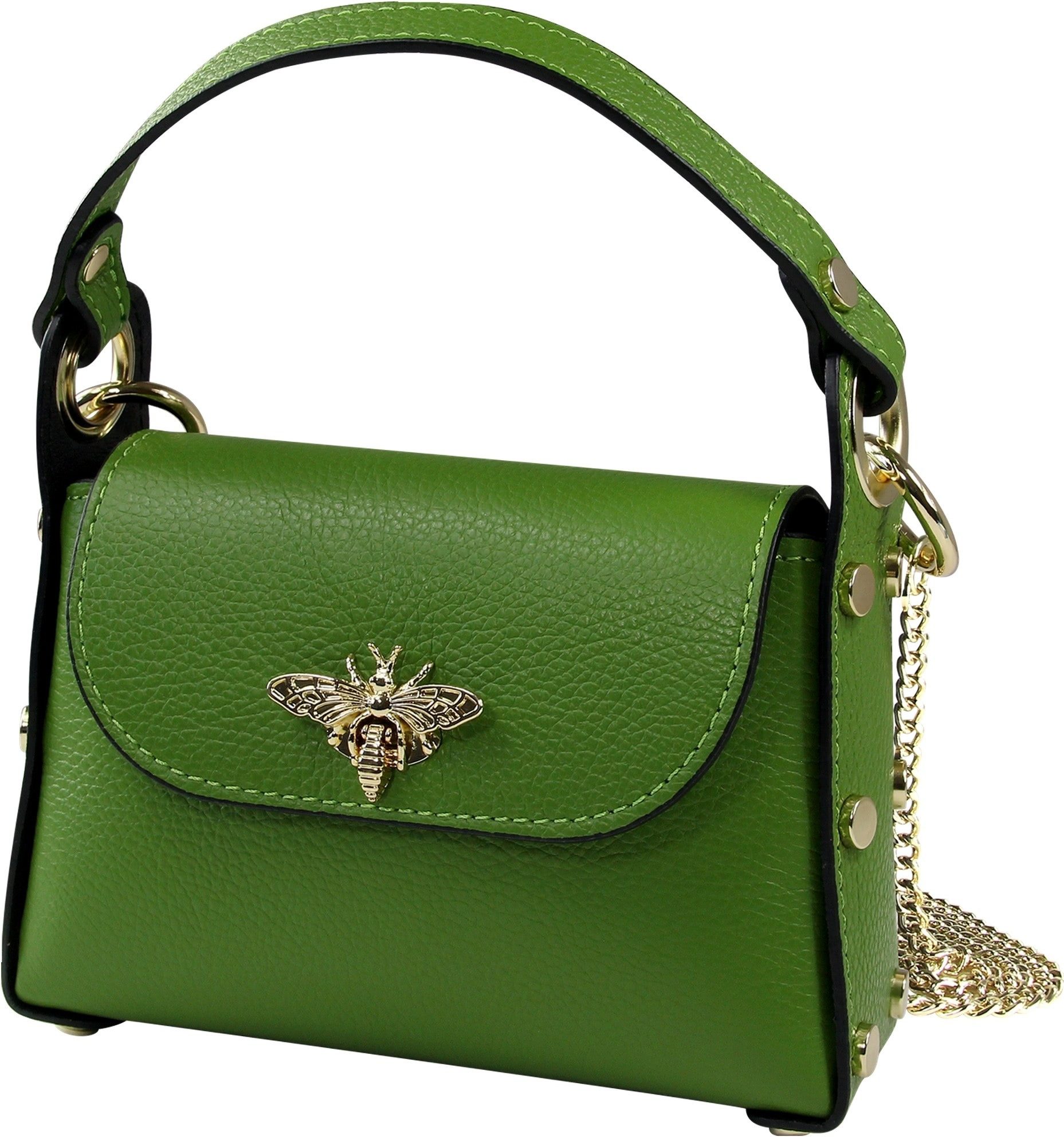 Umhängetasche Toscanto Tasche grün Leder