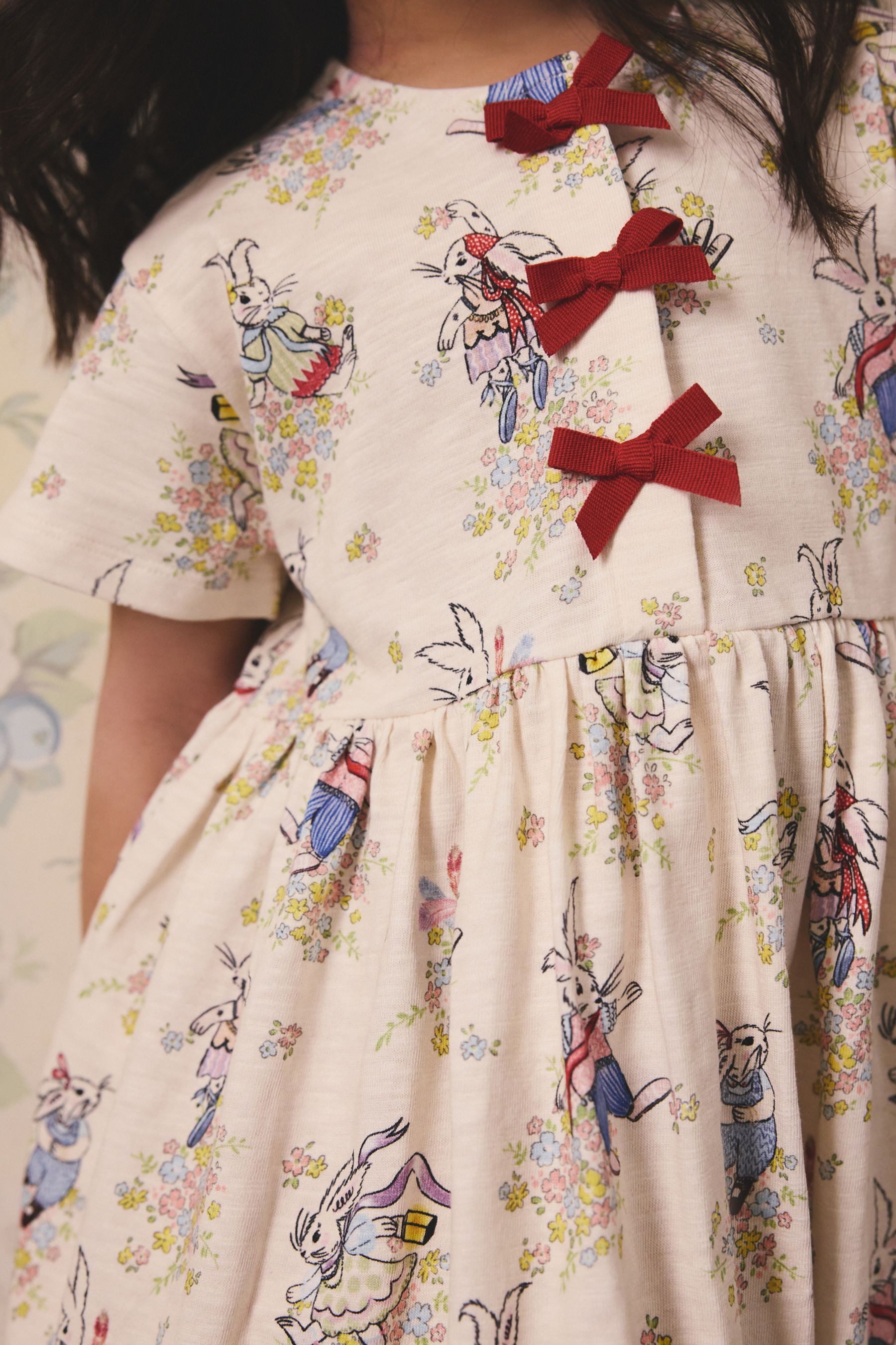 Next Jerseykleid Kleid mit Schleife (1-tlg)