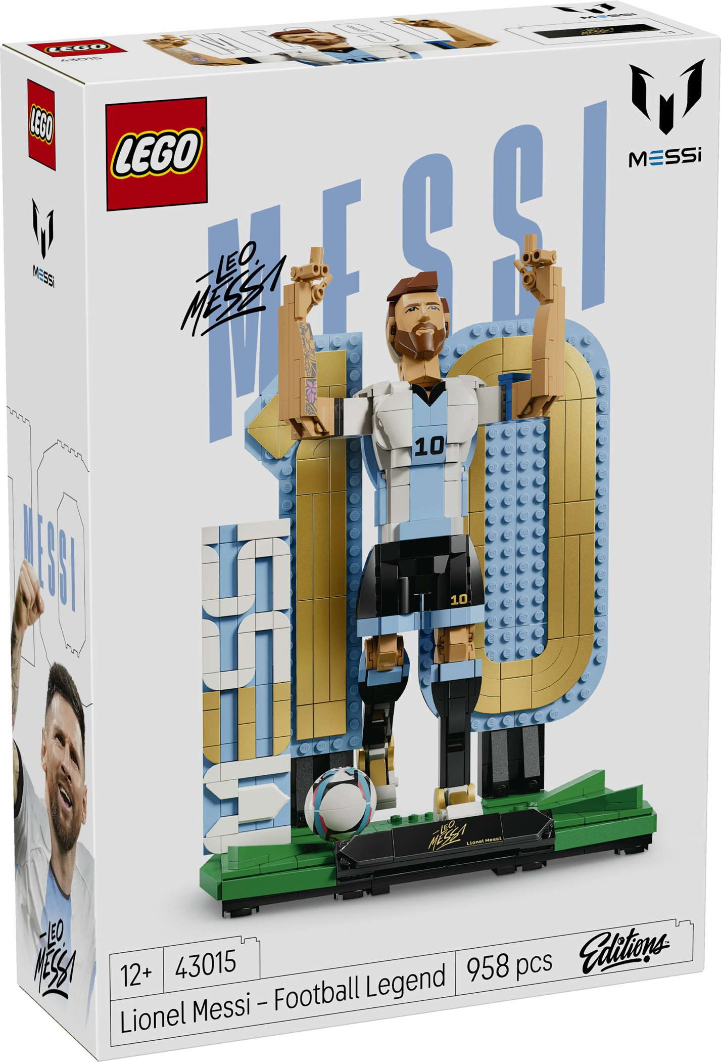 LEGO® Editions Football Lionel Messi - Fußballlegende 958 Teile 43015 Spielbausteine