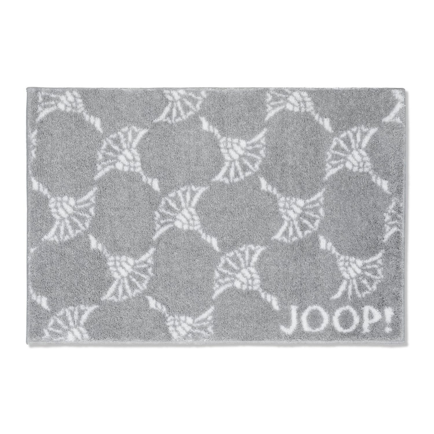 JOOP! Badematte Joop! Badteppich Duschvorleger Badematte New Cornflower kiesel 70x120, Höhe 18 mm, Polyacryl, Rutschfest