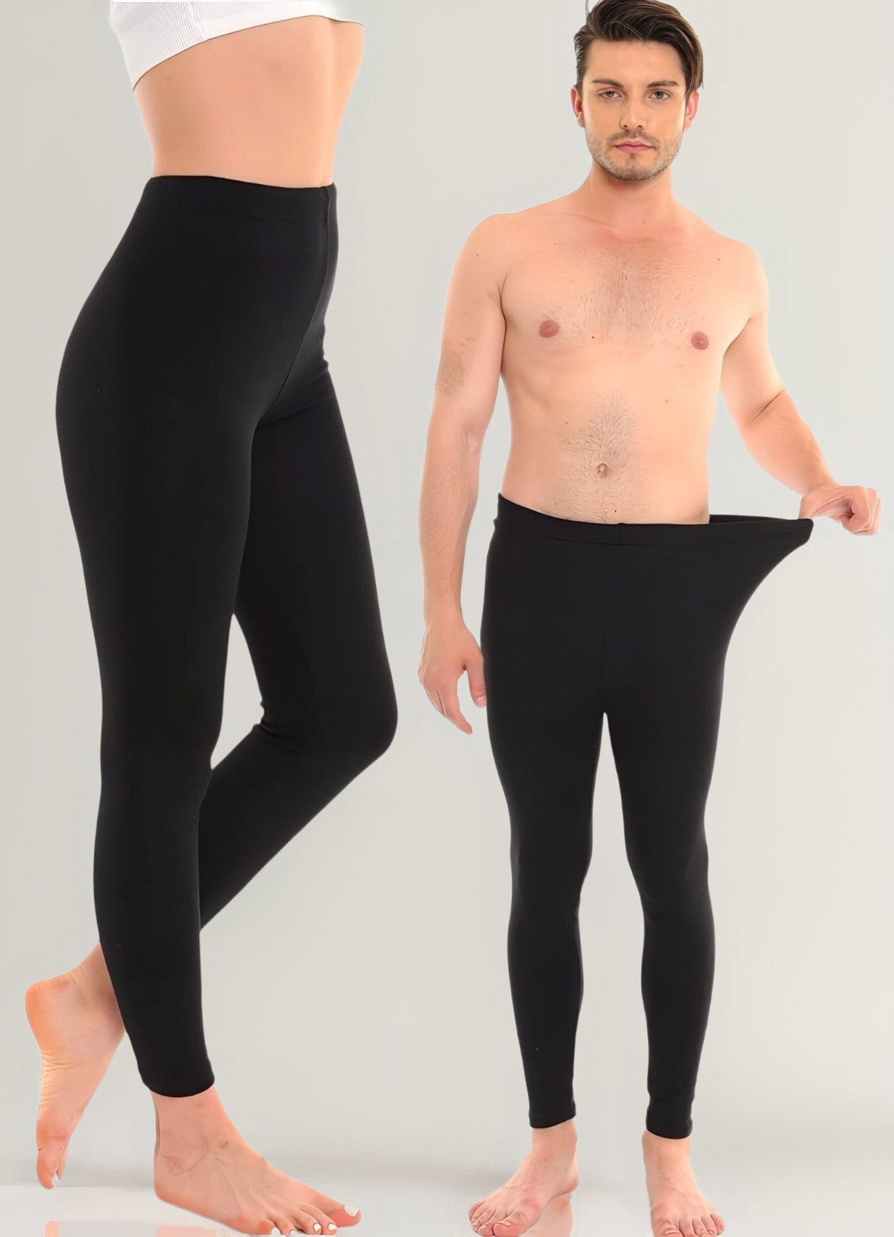 Thermohose Thermo Leggings Winter Gefütterte Thermohose Herren & Damen
