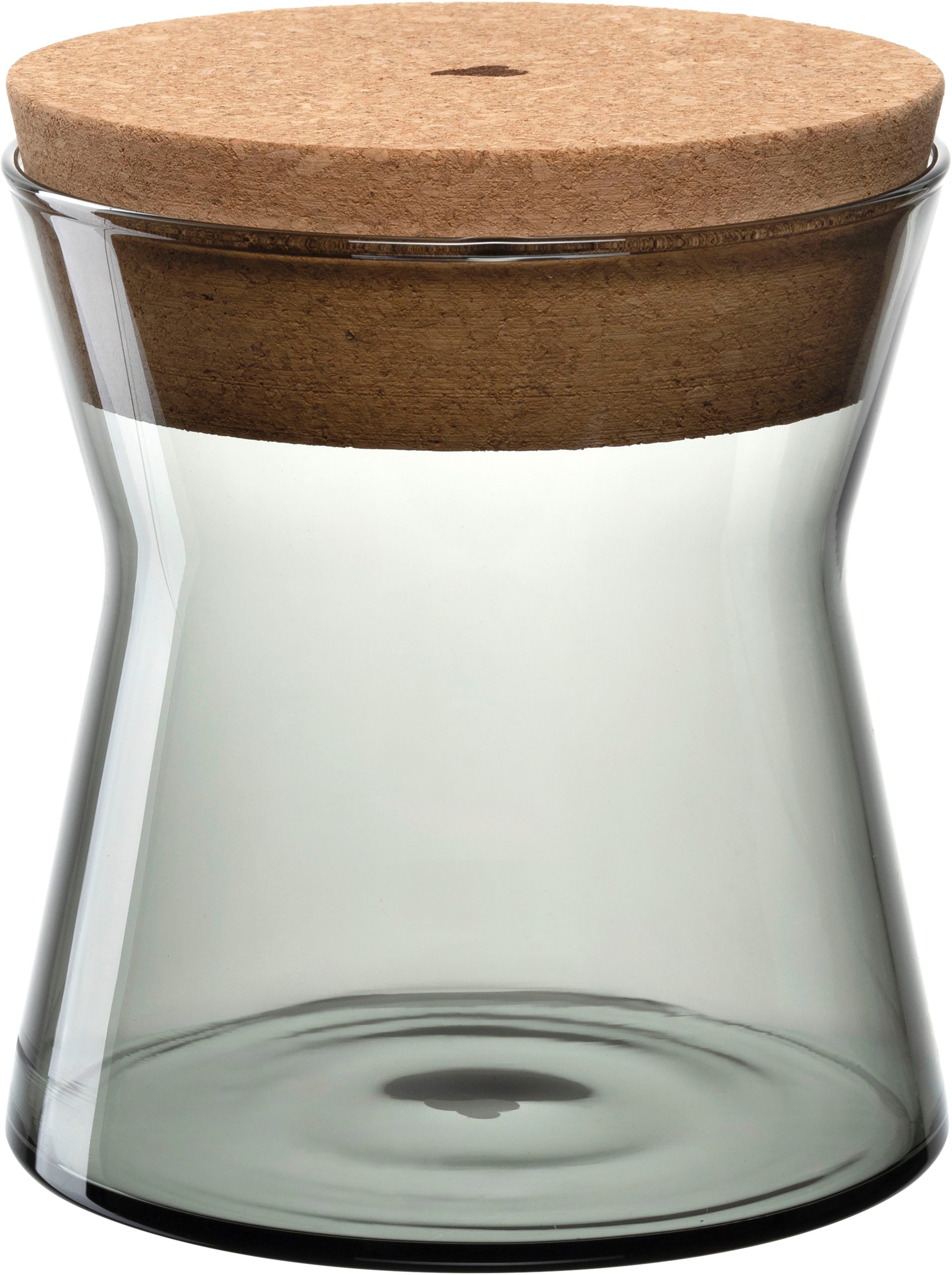 LEONARDO Vorratsdose FORMA X, mit Korkdeckel, Borosilikatglas, Kork, (1-tlg), spülmaschinenfest