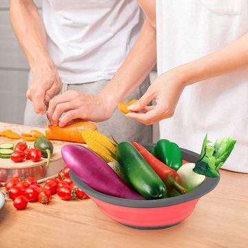 JEEL Küchensieb Sieb, Ellipse, (1-St), BPA Frei, geruchfrei, zum Waschen Obst und Gemüse