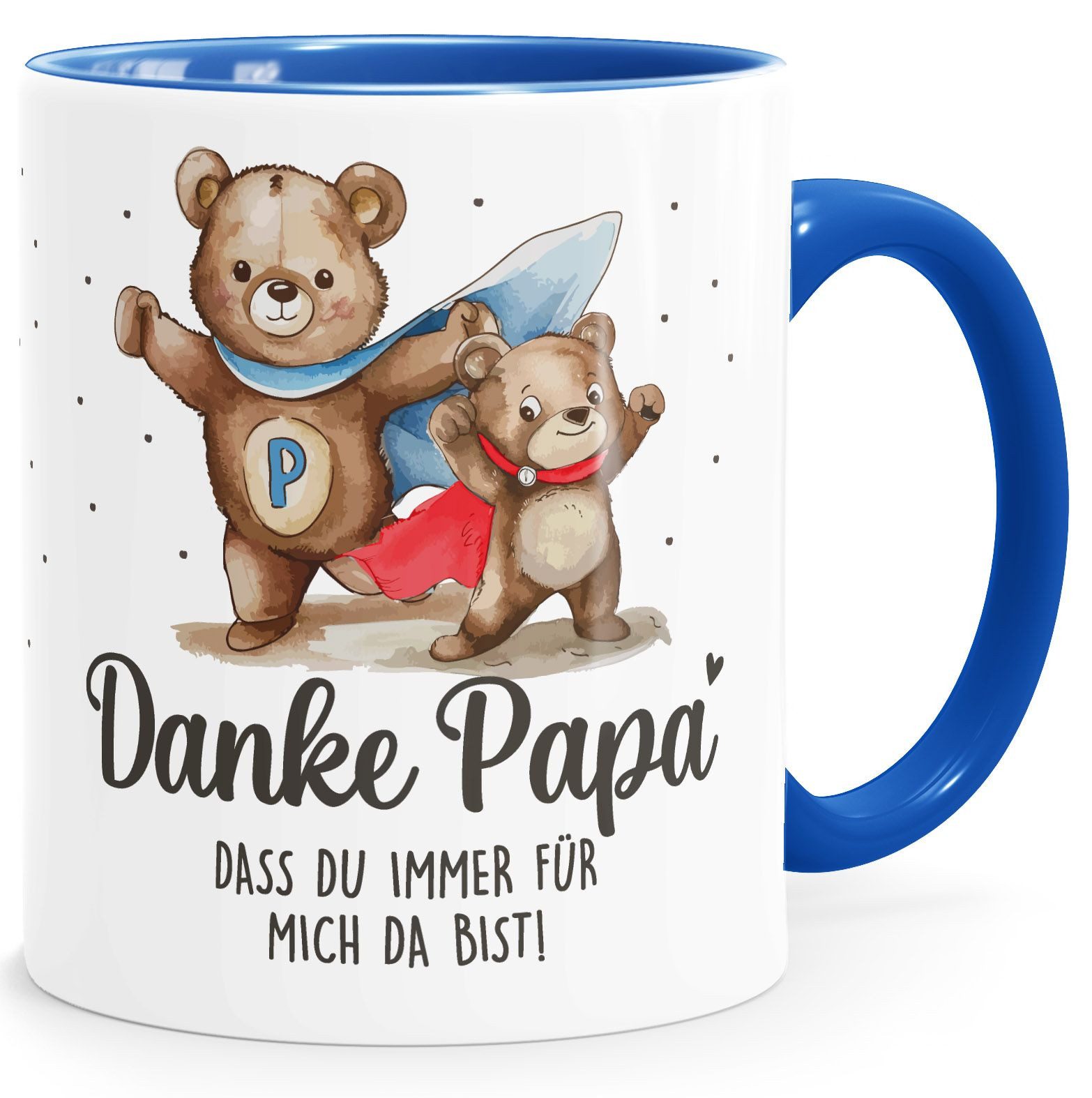 SpecialMe Tasse Tasse Bär-Motiv mit Spruch "Danke Papa, dass du immer für mich da, Keramik