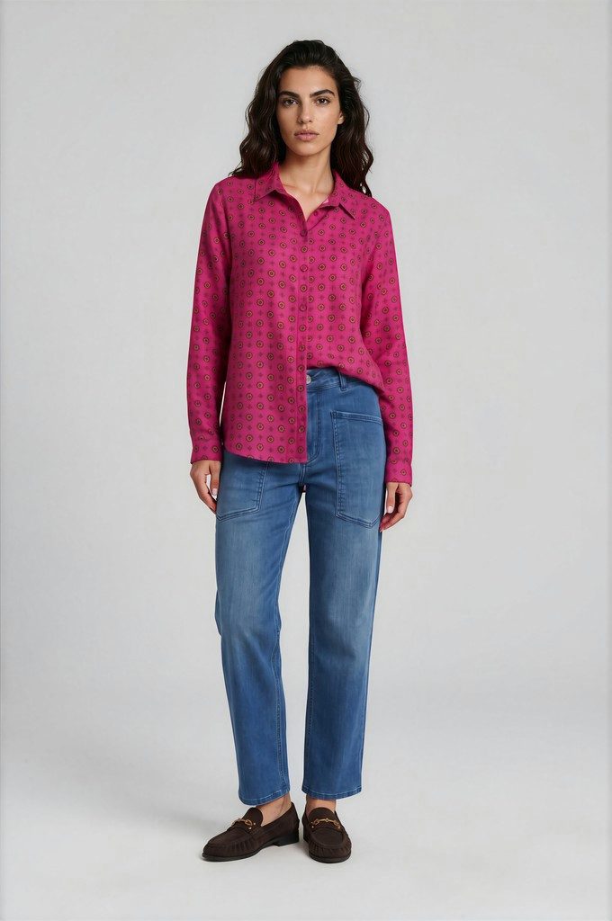 Milano Italy Blusentop SHIRT BLOUSE 1/1 SLEEVE