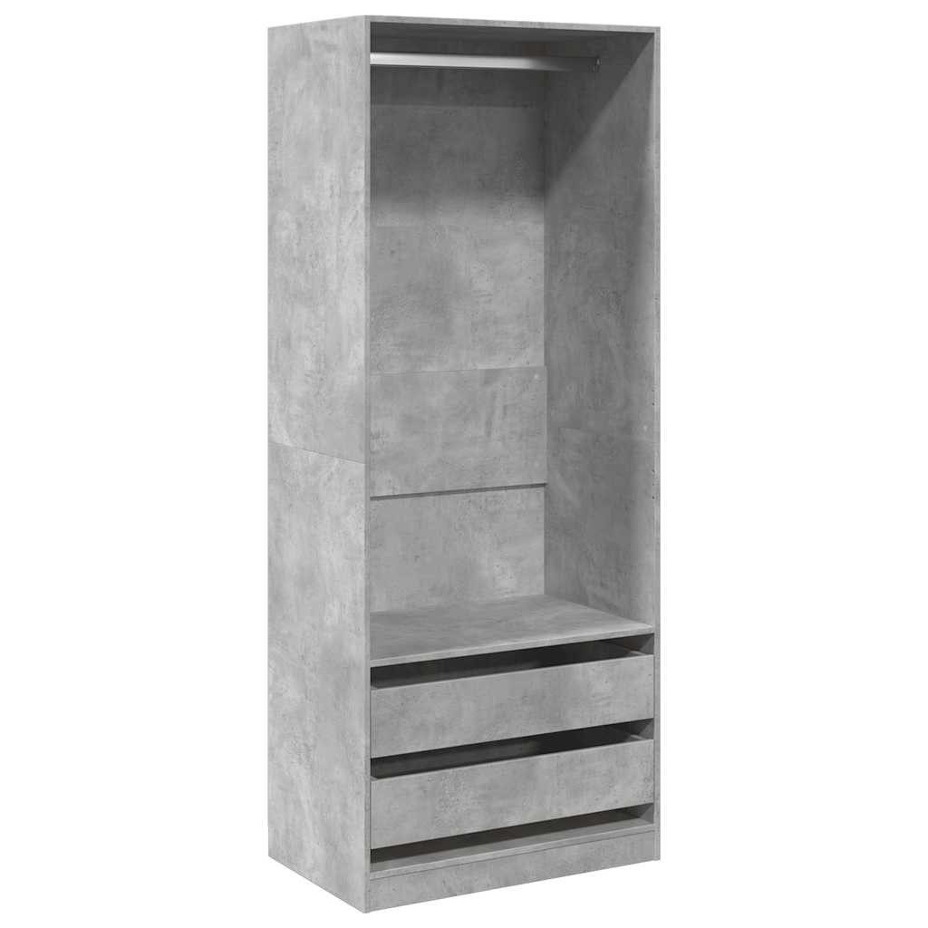 vidaXL Kleiderschrank Kleiderschrank Betongrau 80x50x200 cm Holzwerkstoff (1-St)