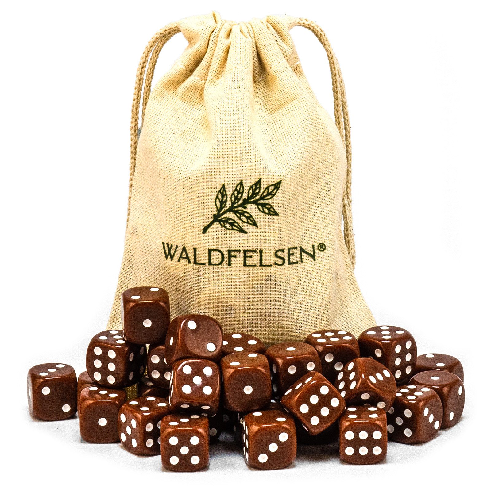 Waldfelsen Spiel – 2-50 Stk Standard Spielwürfel 16 mm Acrylwürfel Würfel bunt, Spielmaterial, Verschiedene Farben